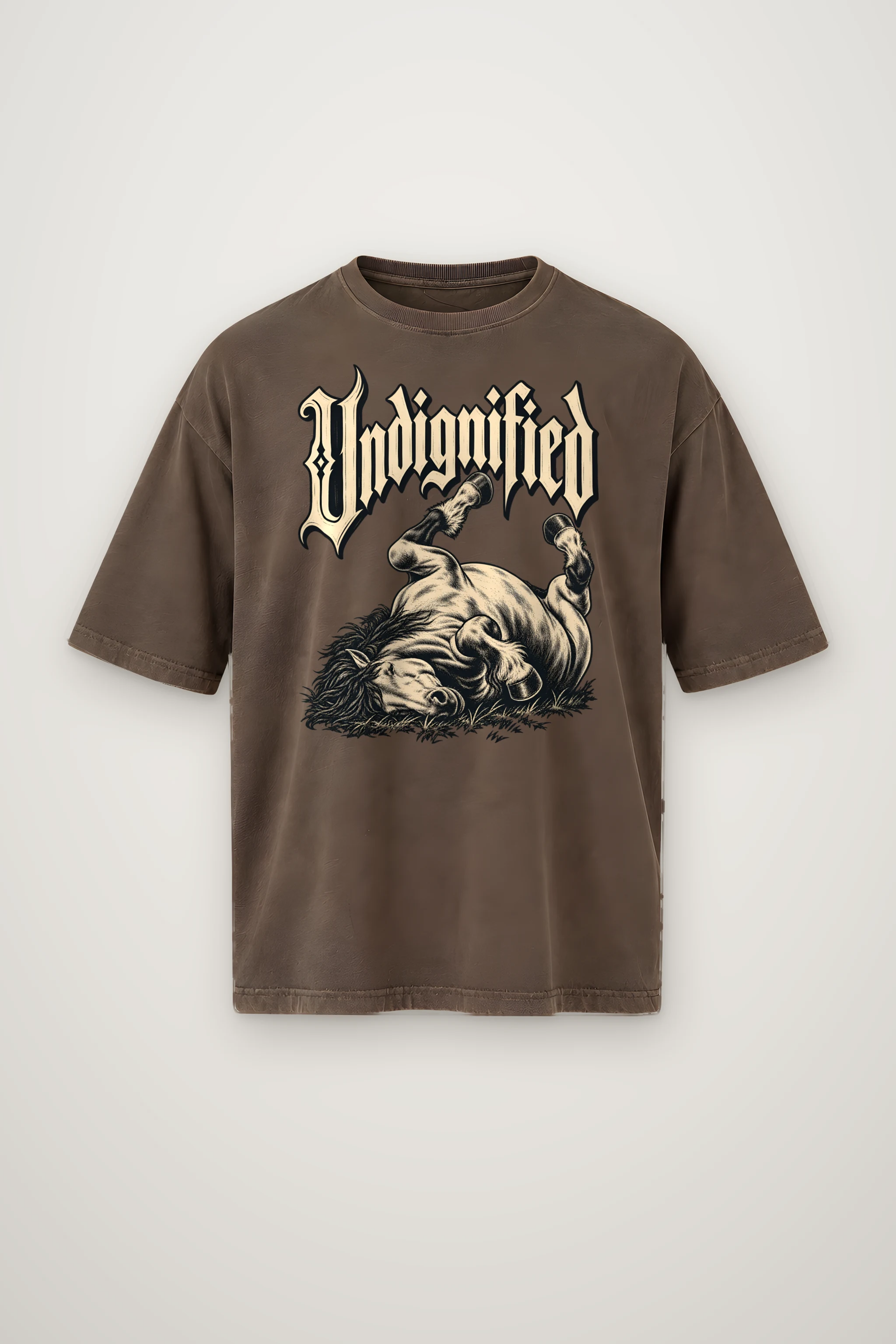 "Undignified" Men's Oversized Heavyweight Crewneck T-Shirt
