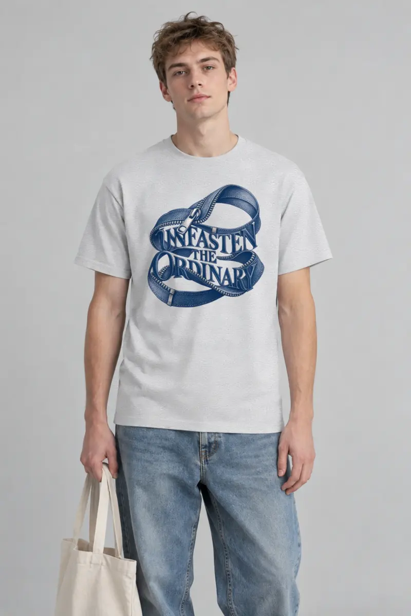 "Unfasten the Ordinary" Heavyweight Unisex Crewneck T-shirt