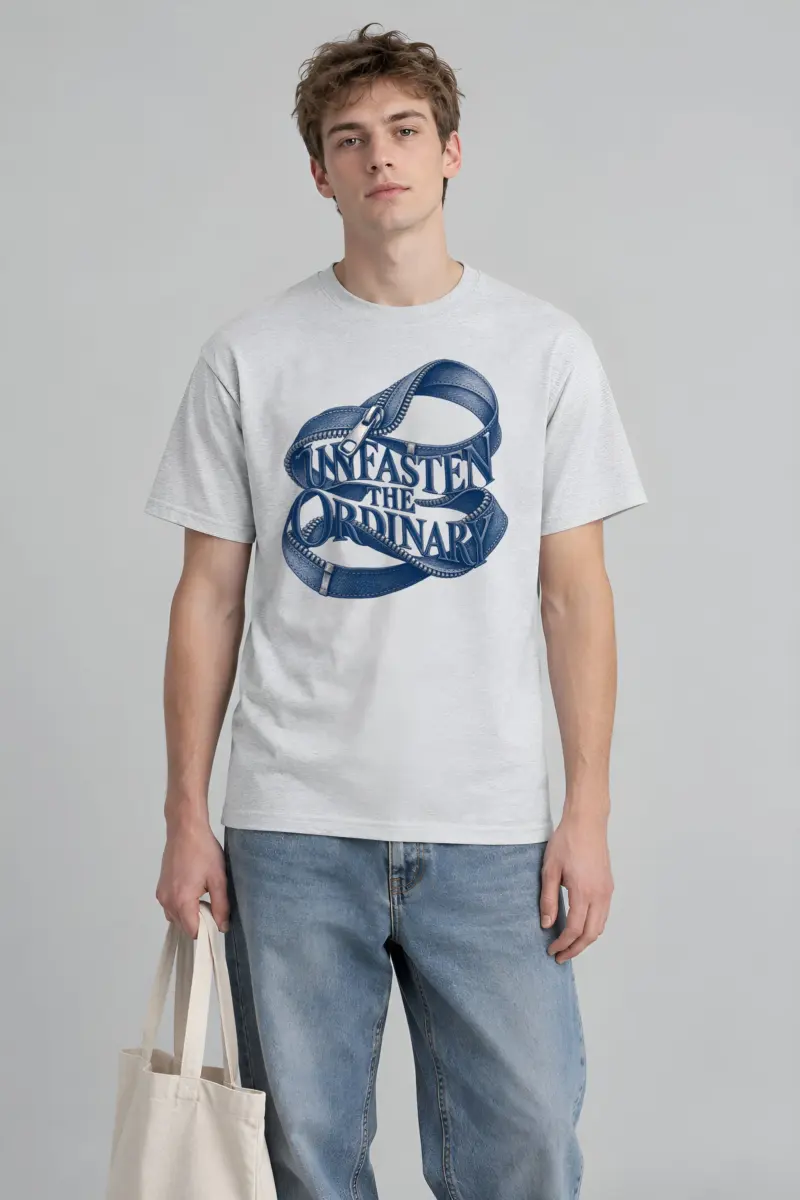 “Unfasten the Ordinary” Heavyweight Unisex Crewneck T-shirt