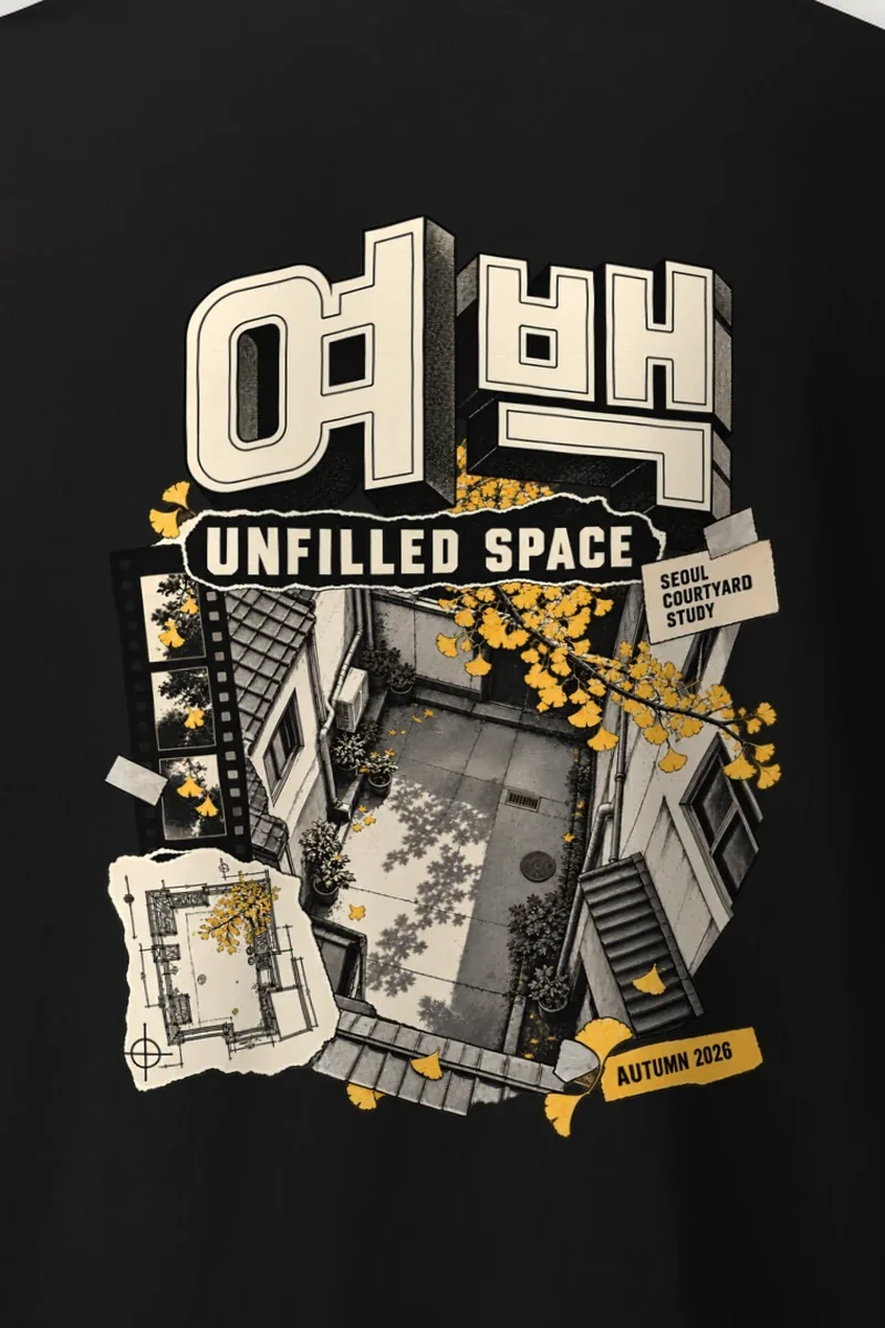 "Unfilled Space" Heavyweight Unisex Crewneck T-shirt - the graphic up close