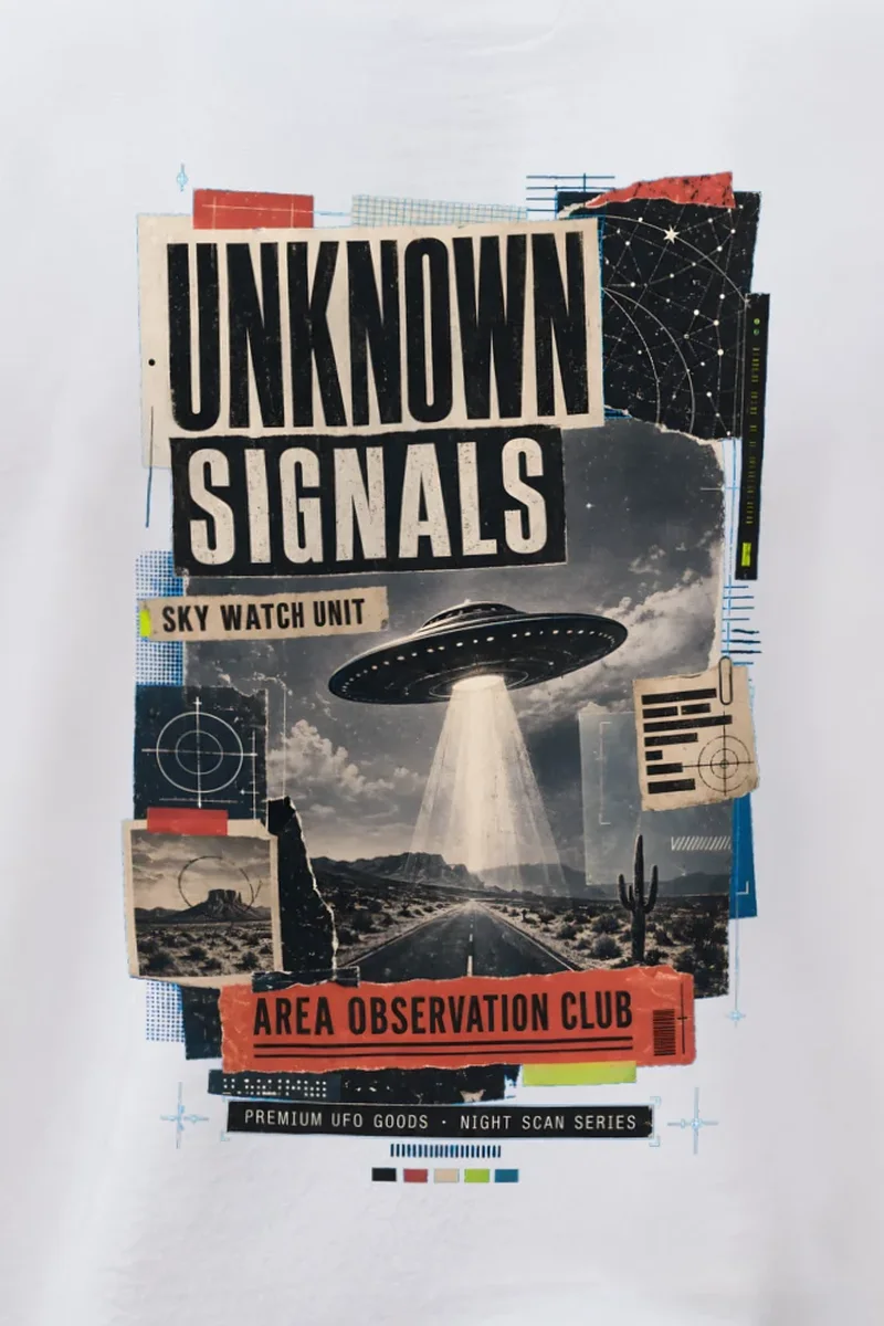 "Unknown Signals" 1 Crewneck Sweatshirt - the graphic up close