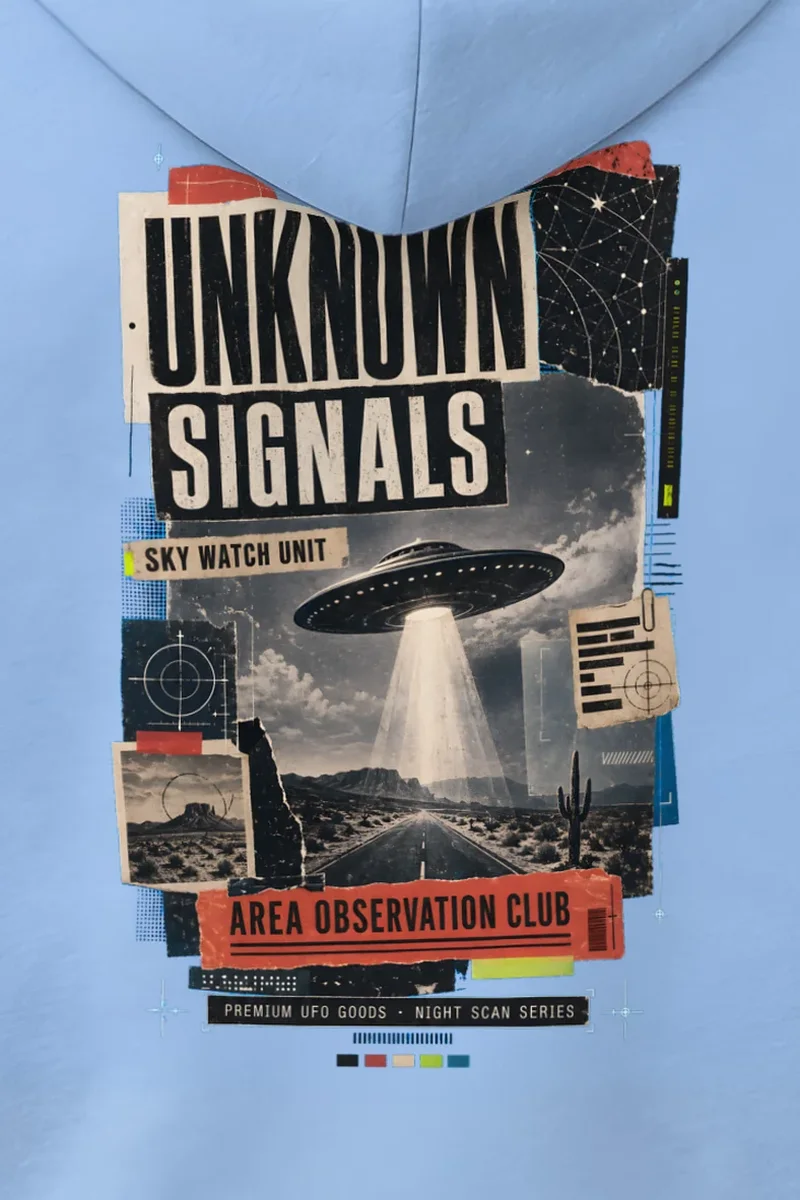 "Unknown Signals" 1 Pullover Hoodie - the graphic up close