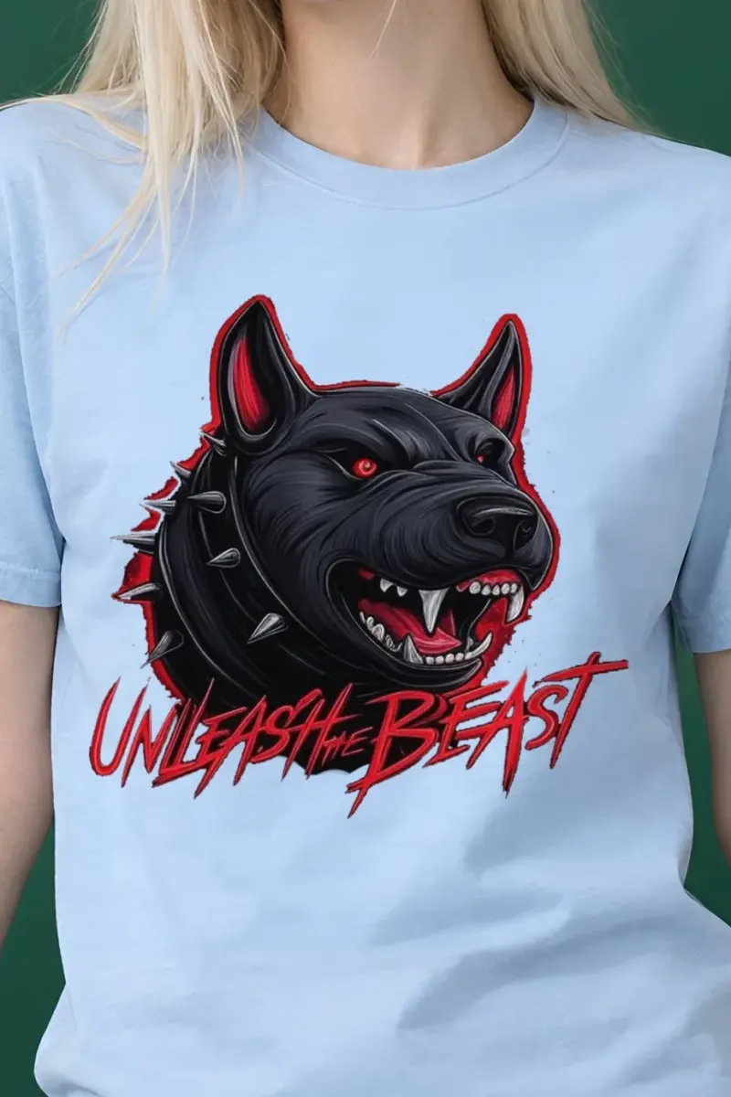 "Unleash The Beast" Heavyweight Unisex Crewneck T-shirt
