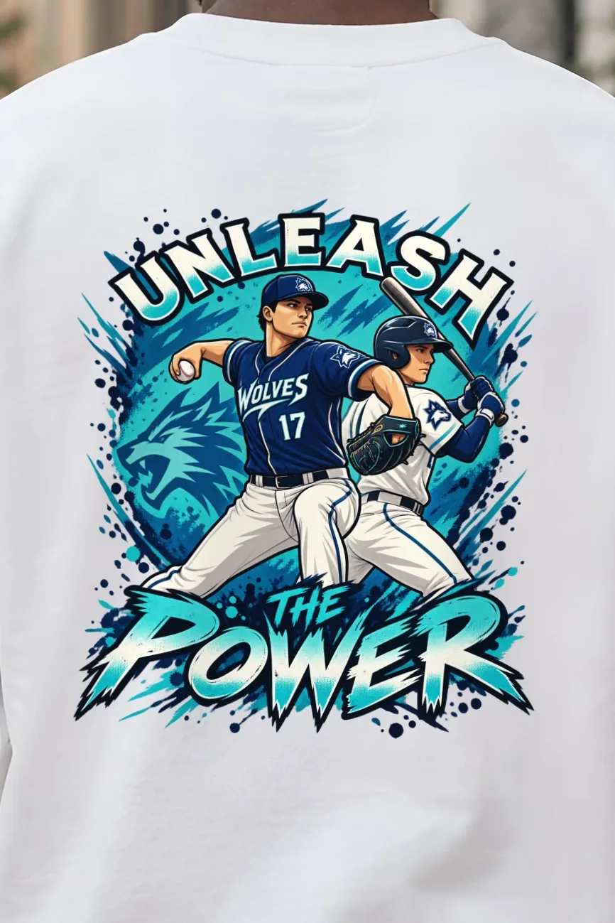 "Unleash The Power" 1 Crewneck Sweatshirt - the graphic up close