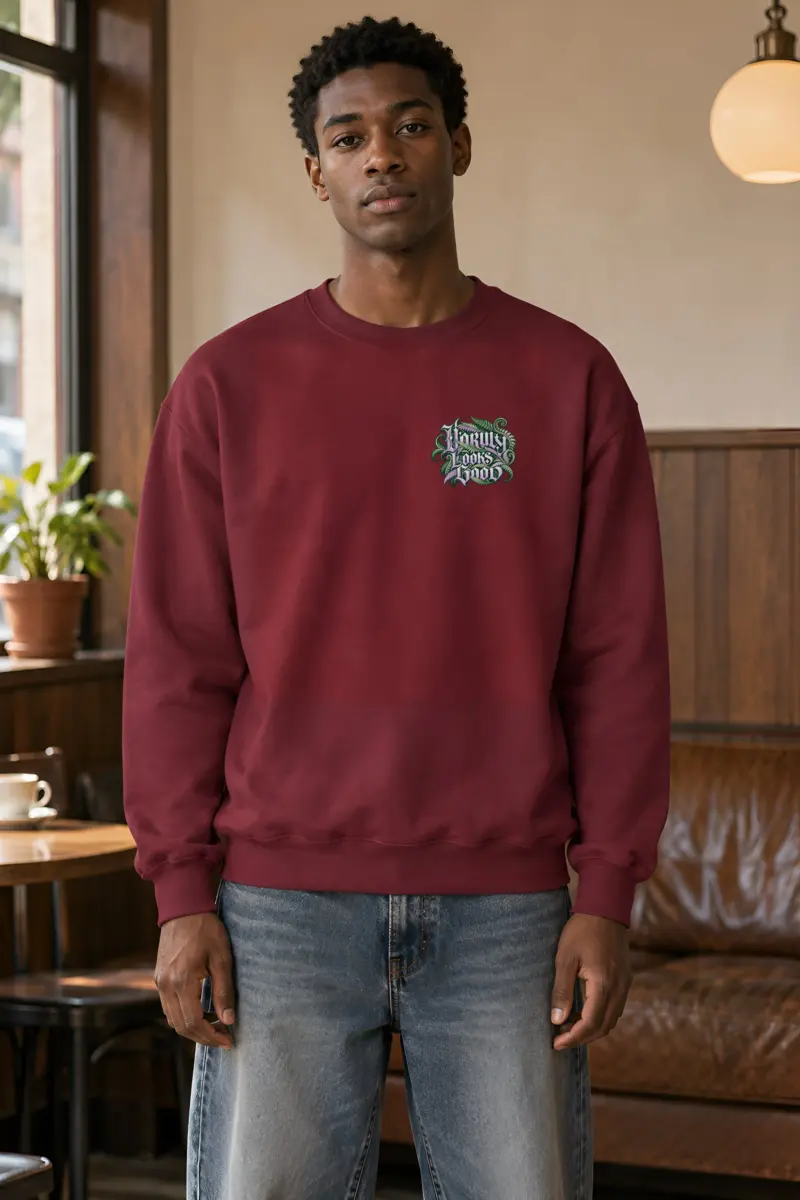 "Unruly Looks Good" Heavy Blend Unisex Crewneck Sweatshirt
