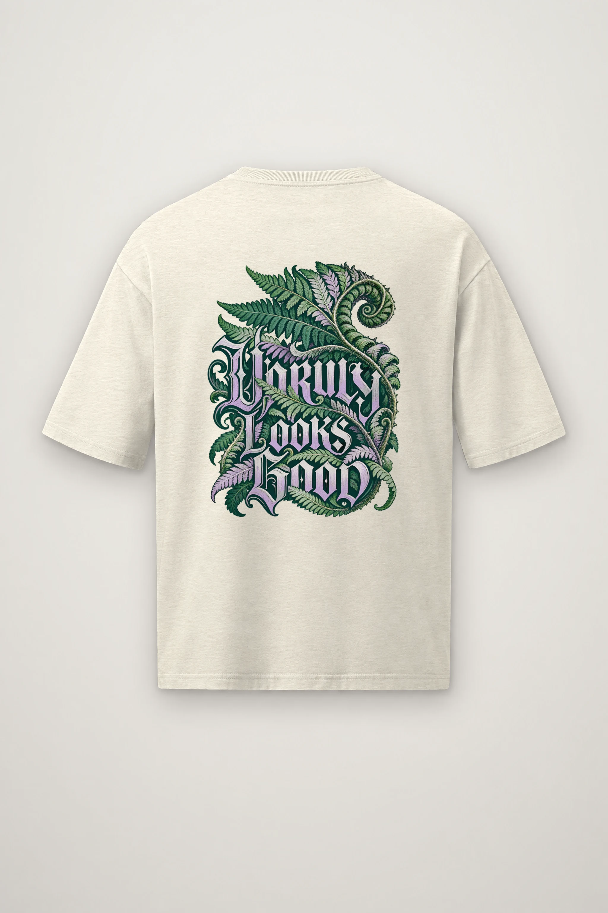 "Unruly Looks Good" Men's Oversized Heavyweight Crewneck T-Shirt