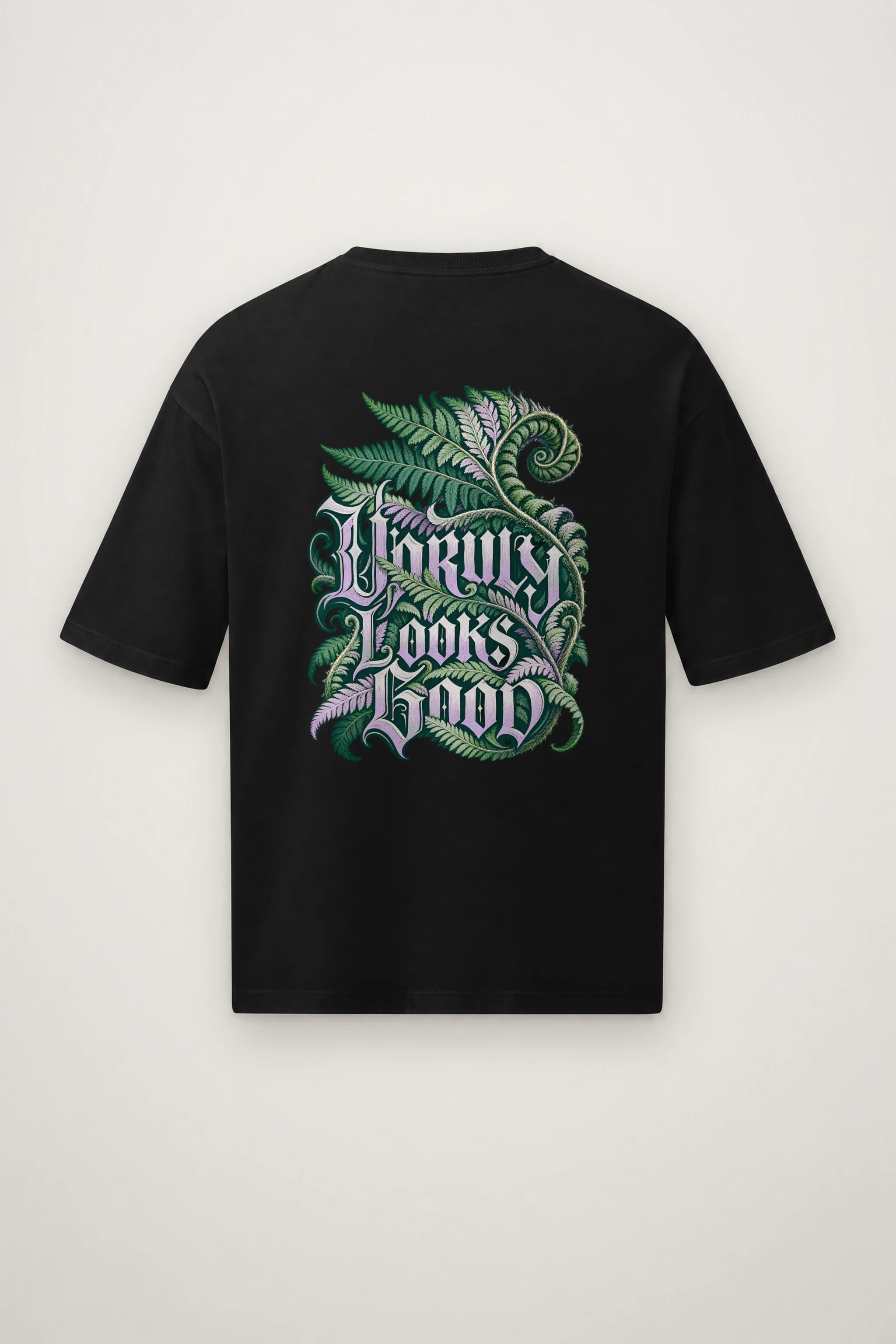 "Unruly Looks Good" Men's Oversized Heavyweight Crewneck T-Shirt