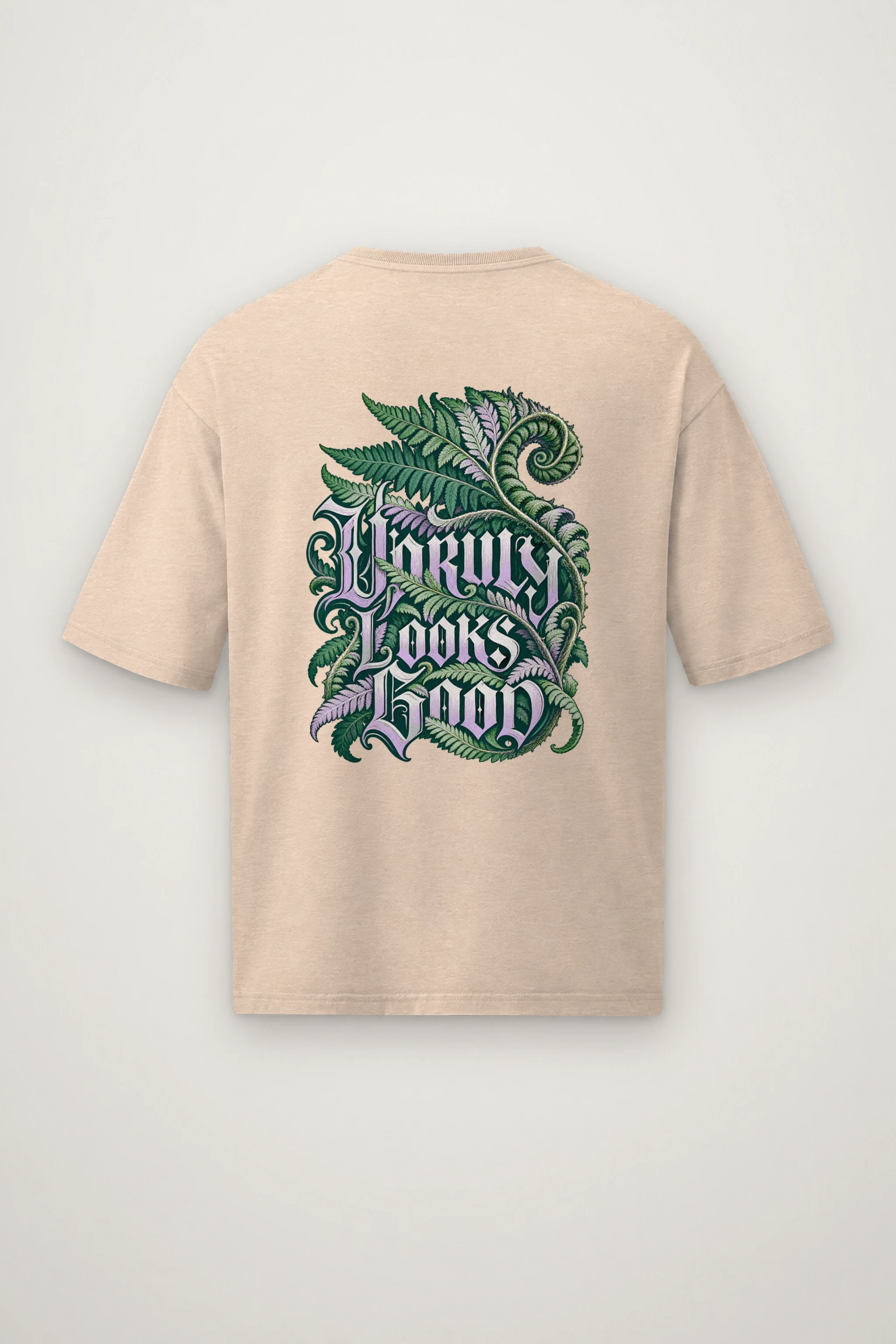 "Unruly Looks Good" Men's Oversized Heavyweight Crewneck T-Shirt