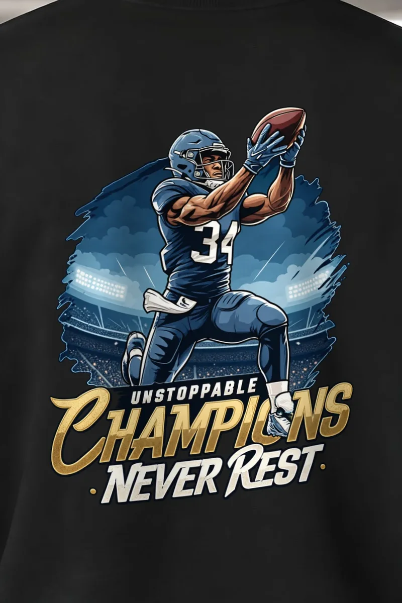 "Unstoppable Champions" 1 Crewneck Sweatshirt - the graphic up close