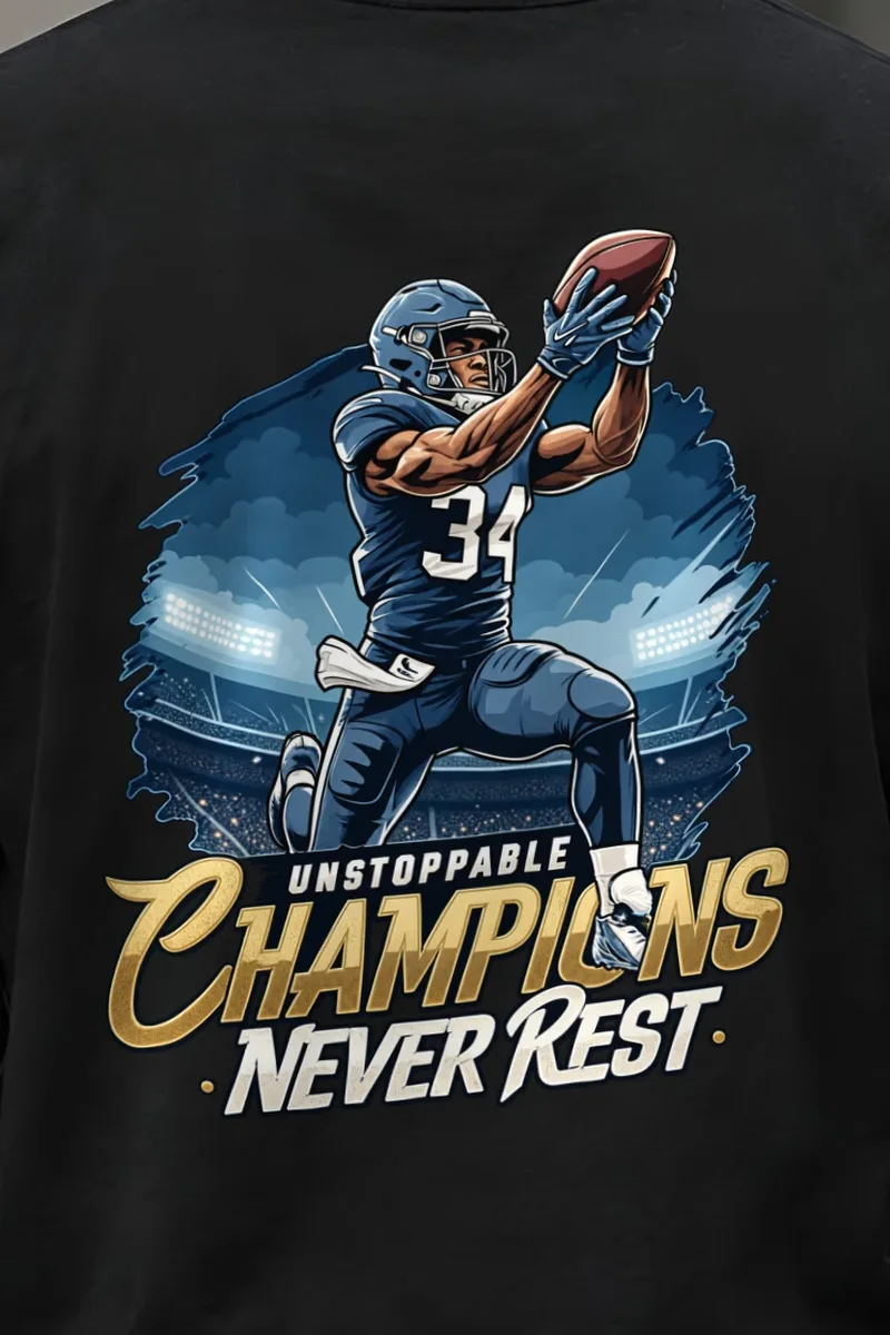 "Unstoppable Champions" Unisex Longsleeve T-shirt - the graphic up close