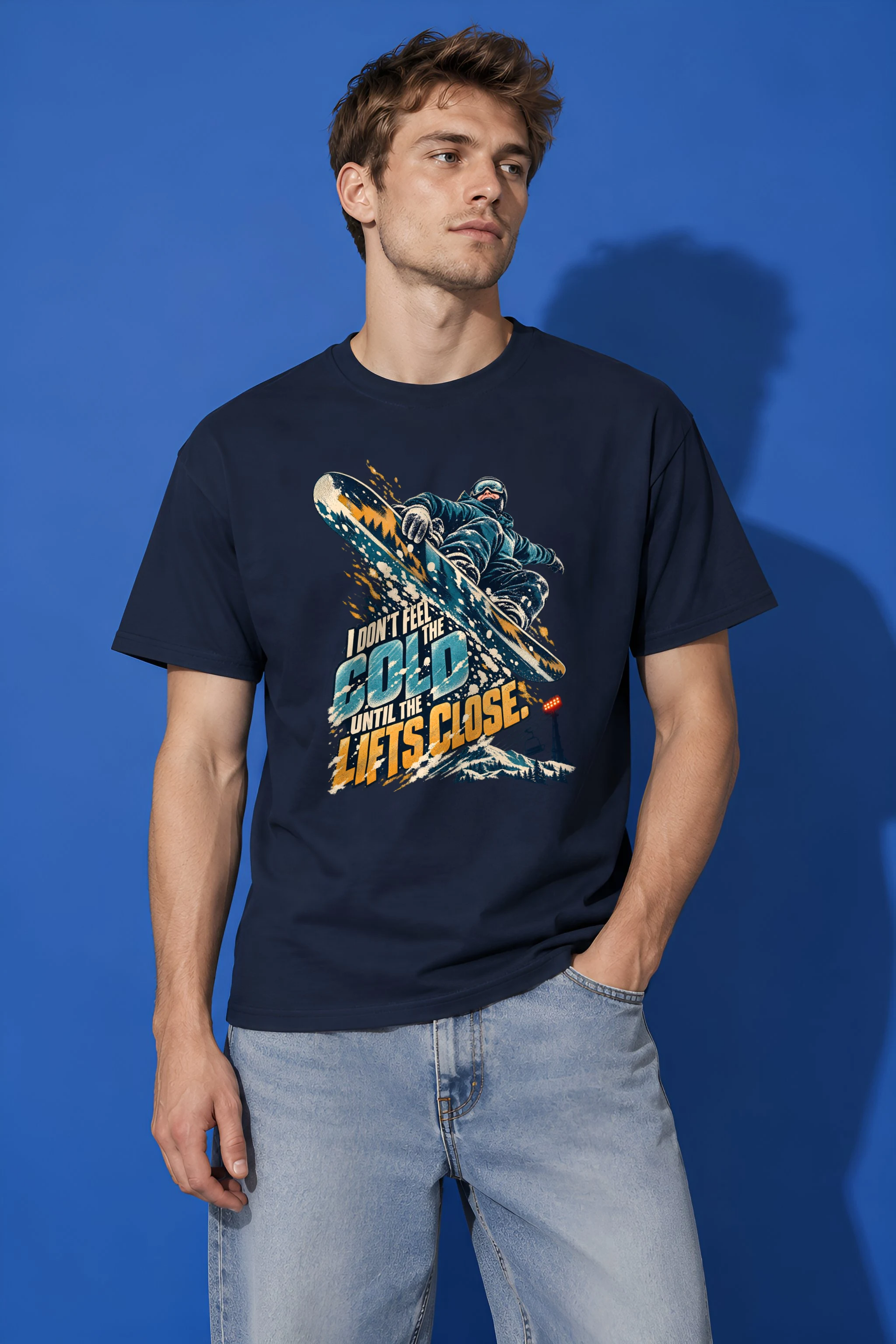 "Until the Lifts Close" Heavyweight Unisex Crewneck T-shirt