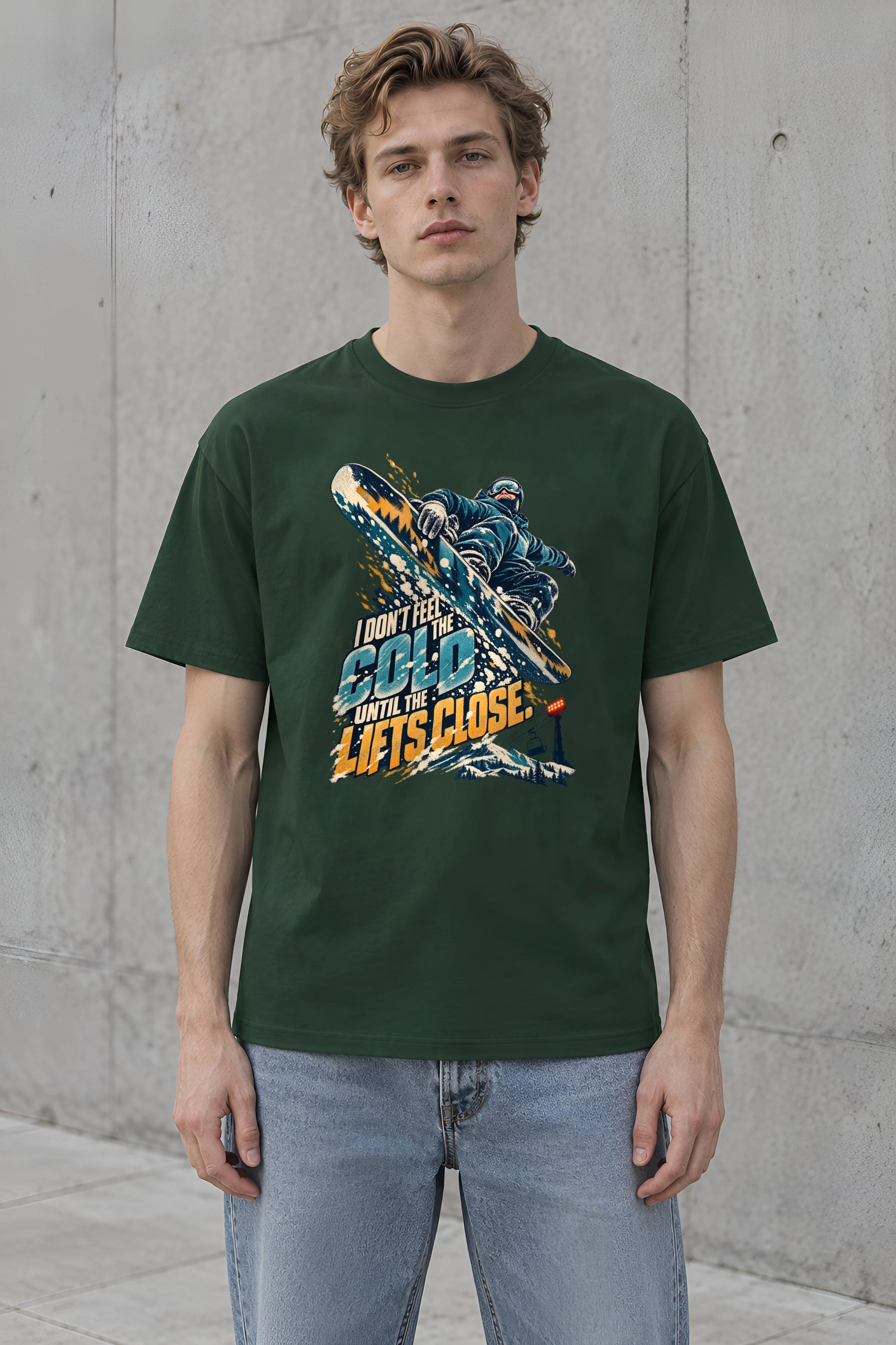 "Until the Lifts Close" Heavyweight Unisex Crewneck T-shirt
