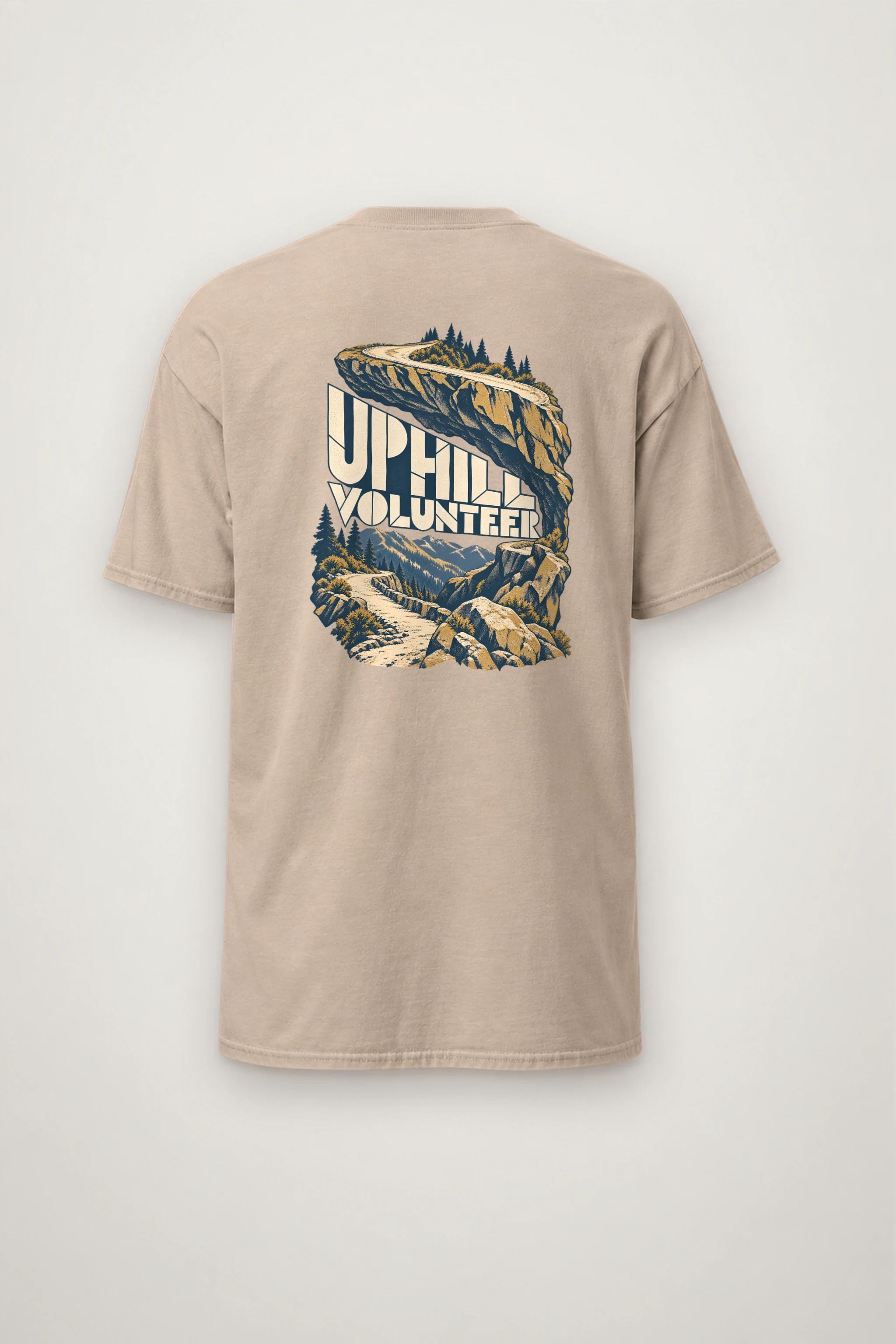 "Uphill Volunteer" Heavyweight Unisex Crewneck T-shirt