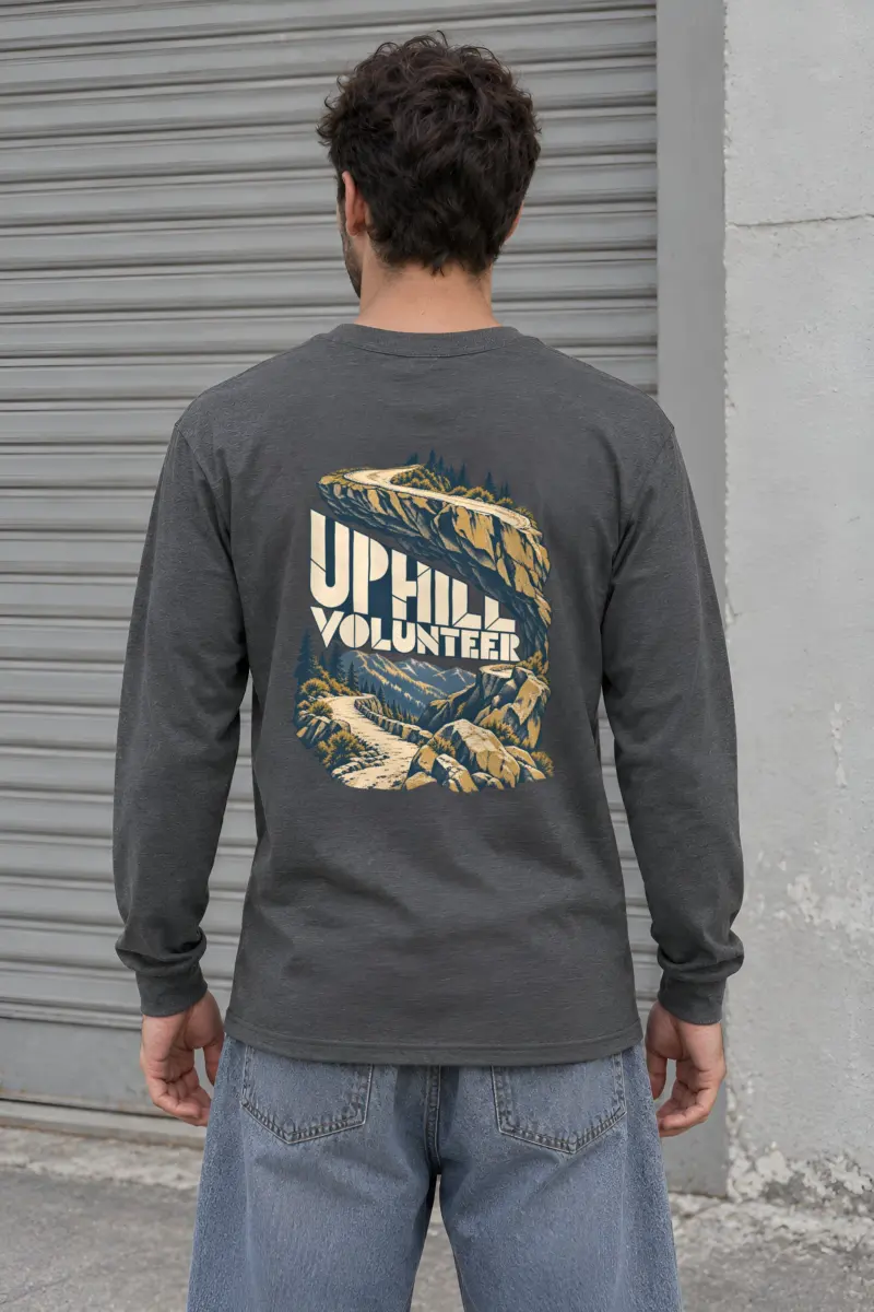 “Uphill Volunteer” Unisex Longsleeve T-shirt