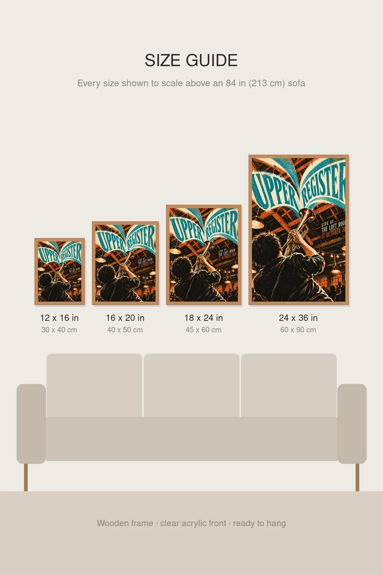 "Upper Register" Premium Wooden Framed Poster