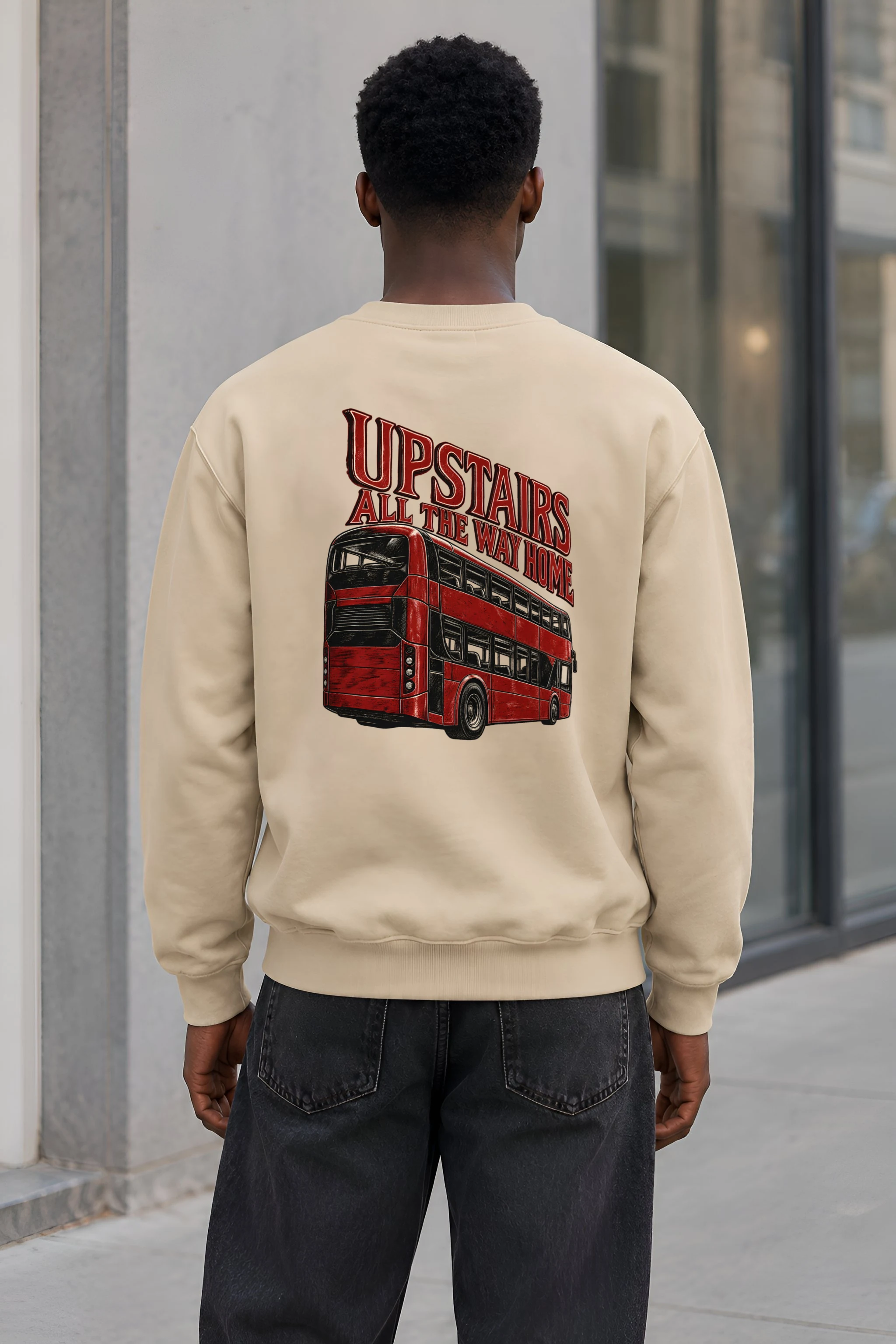 "Upstairs All the Way Home" Heavy Blend Unisex Crewneck Sweatshirt