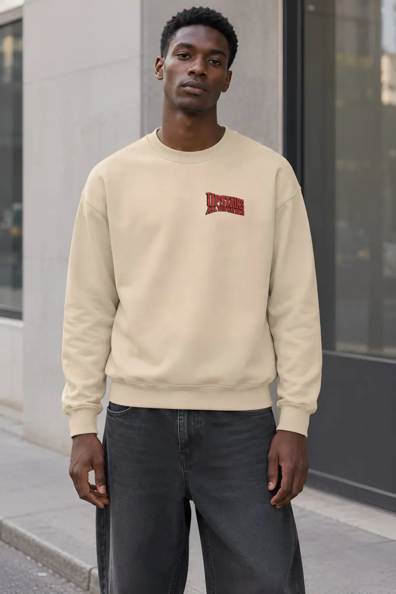 "Upstairs All the Way Home" Heavy Blend Unisex Crewneck Sweatshirt