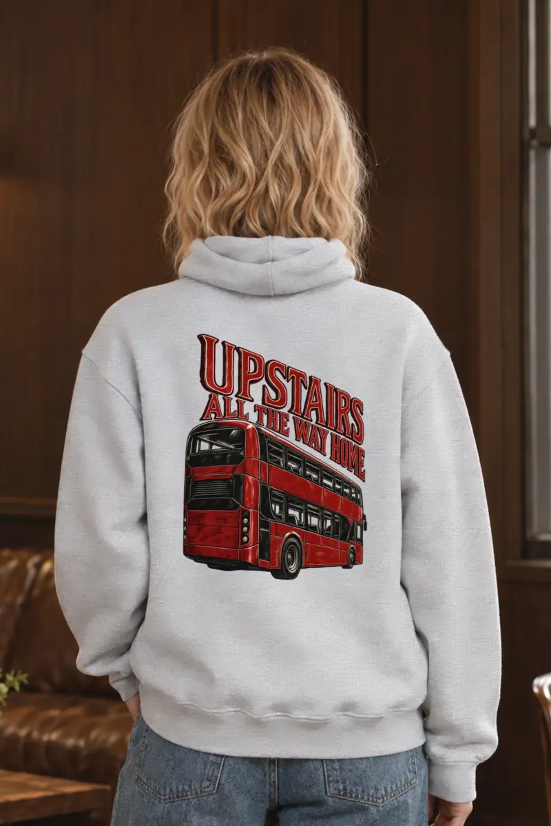 "Upstairs All the Way Home" Heavy Blend Unisex Pullover Hoodie