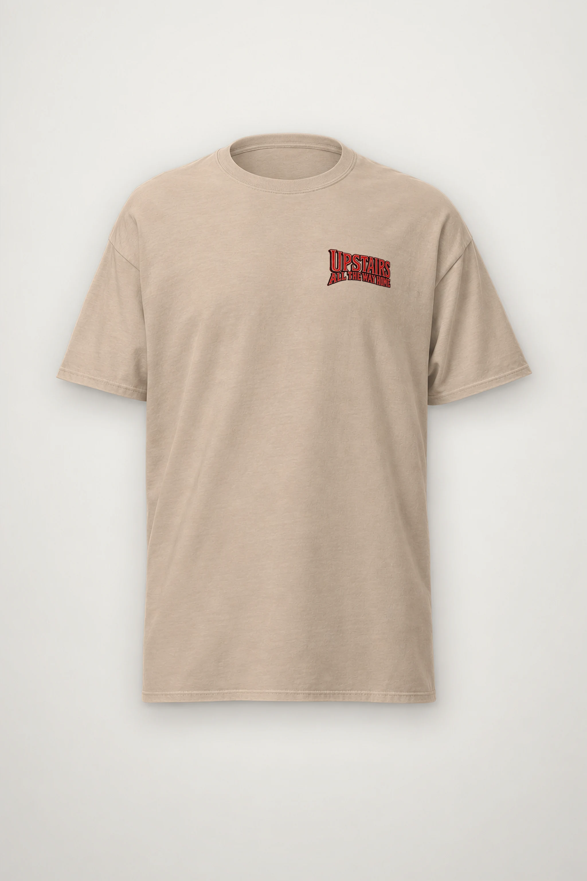 "Upstairs All the Way Home" Heavyweight Unisex Crewneck T-shirt