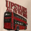 "Upstairs All the Way Home" Men's Oversized Heavyweight Crewneck T-Shirt