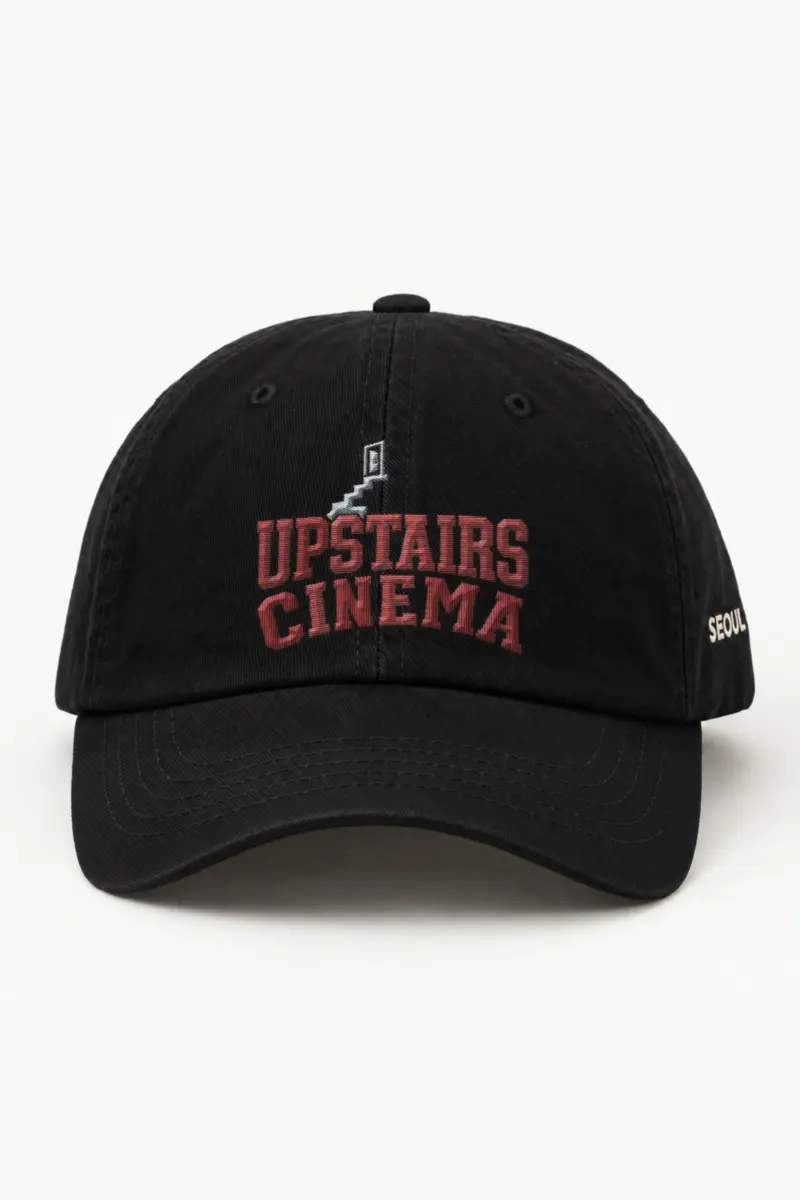 "Upstairs Cinema" Classic Dad Hat · Embroidered — black/cap-front
