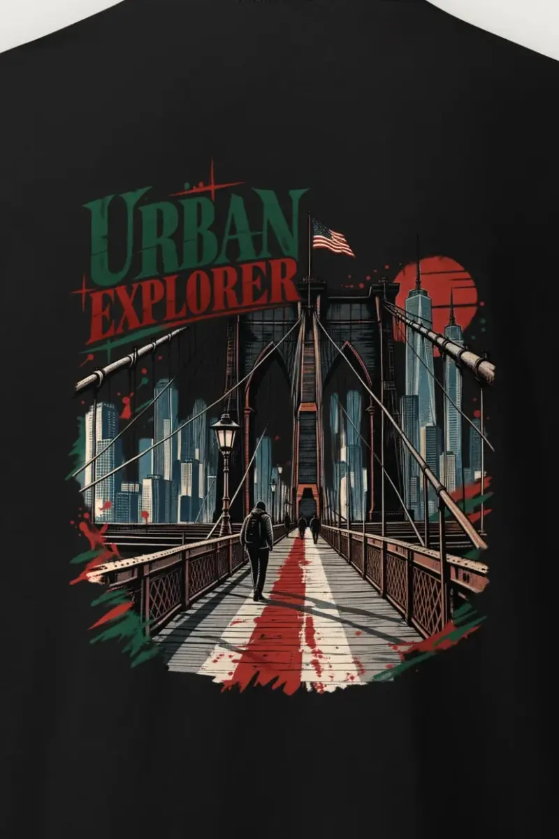 "Urban Explorer" Heavyweight Unisex Crewneck T-shirt