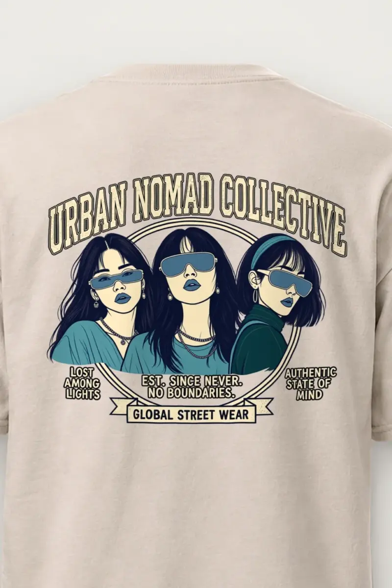 "Urban Nomad Collective" Heavyweight Unisex Crewneck T-shirt