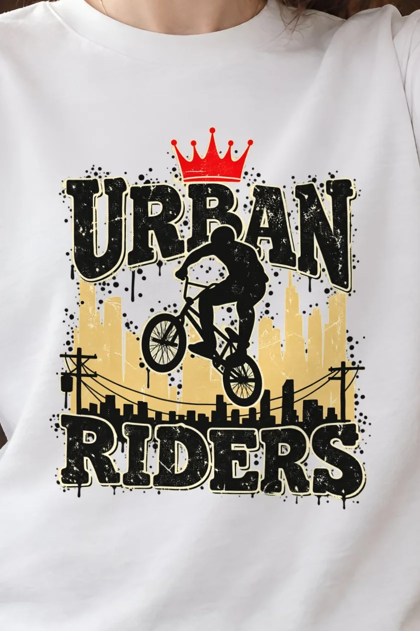 "Urban Riders" 1 Crewneck Sweatshirt - the graphic up close