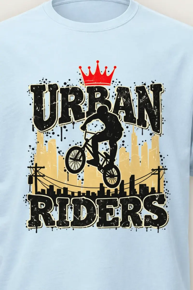 "Urban Riders" Heavyweight Unisex Crewneck T-shirt