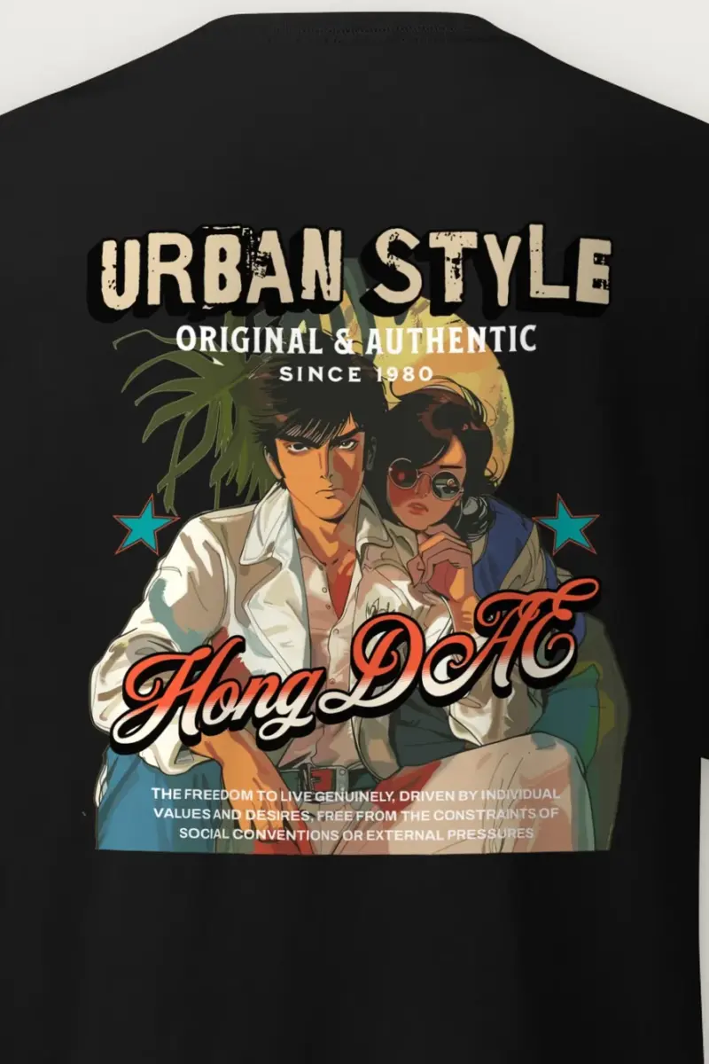 "Urban Style Freedom" Heavyweight Unisex Crewneck T-shirt