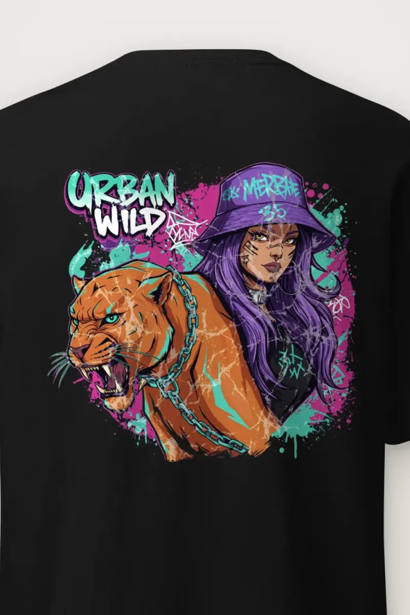 "Urban Wild" Heavyweight Unisex Crewneck T-shirt
