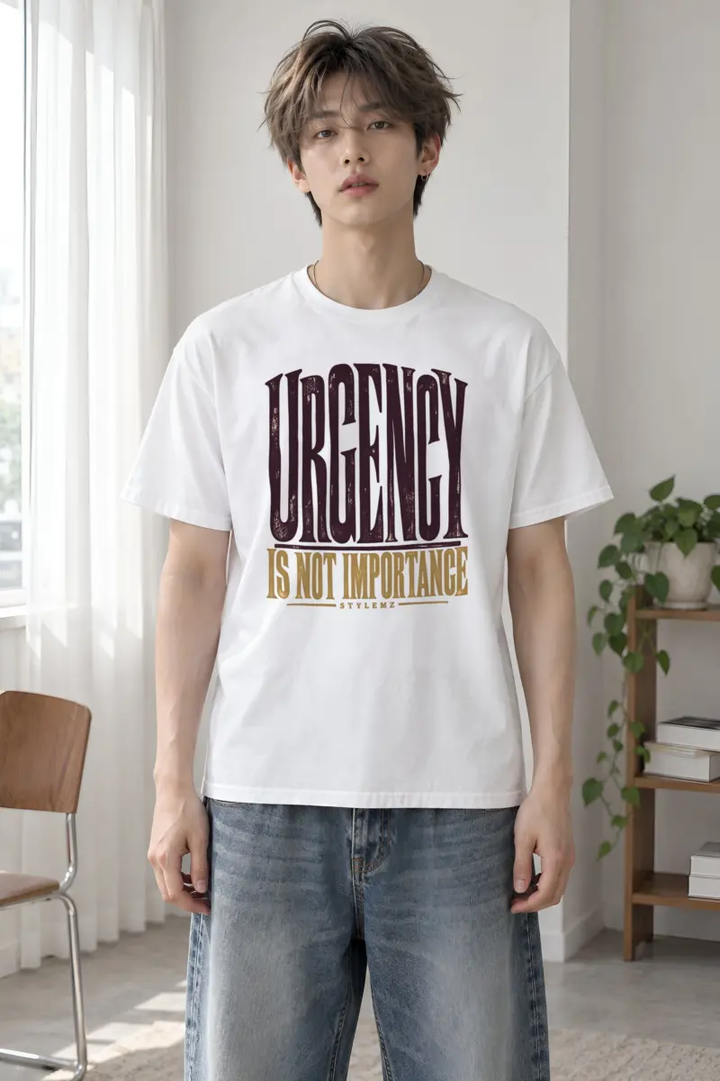 "Urgency Is Not Importance" Heavyweight Unisex Crewneck T-shirt