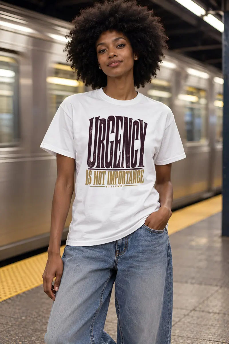 "Urgency Is Not Importance" Heavyweight Unisex Crewneck T-shirt
