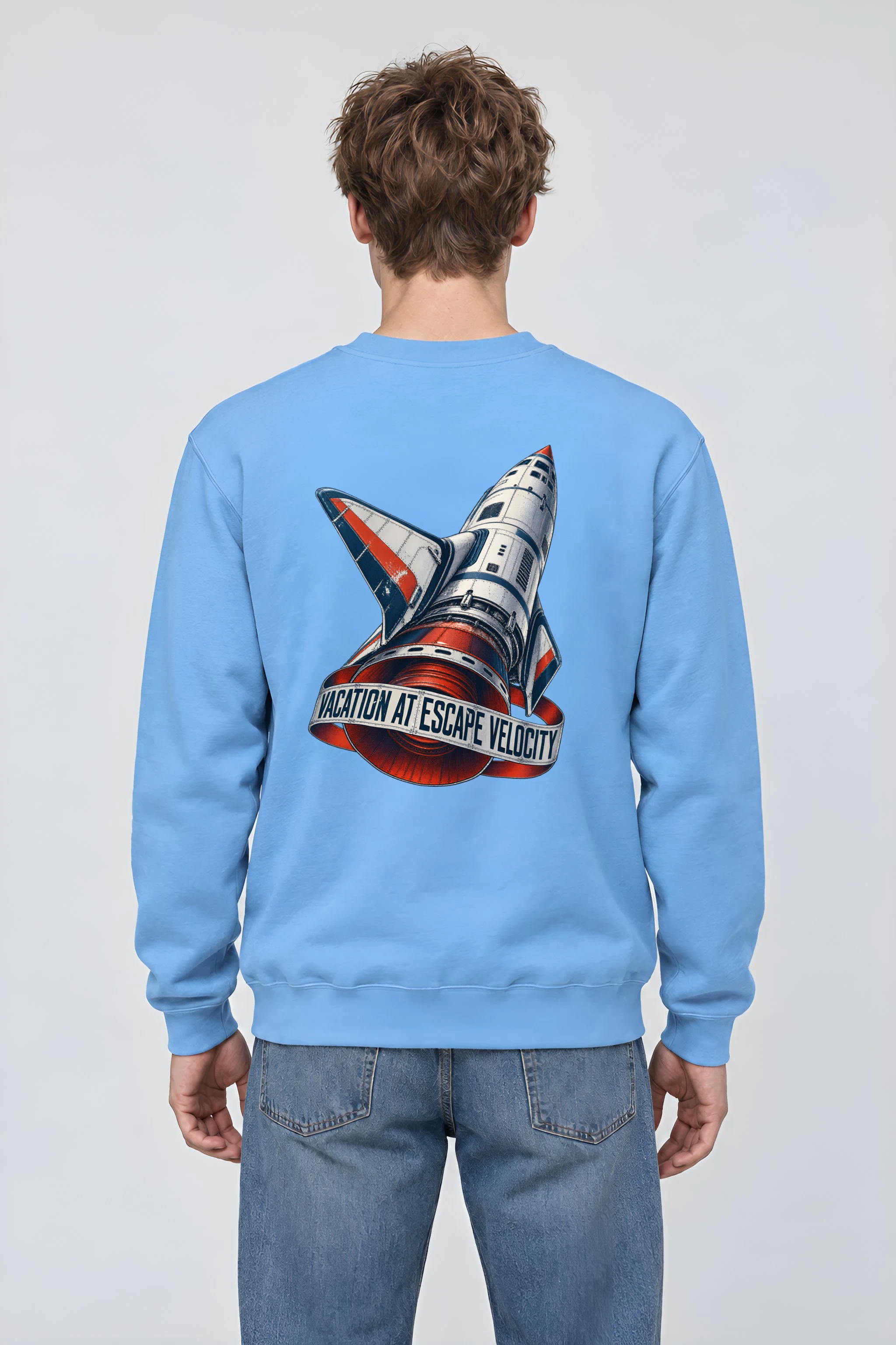 "Vacation at Escape Velocity" Heavy Blend Unisex Crewneck Sweatshirt