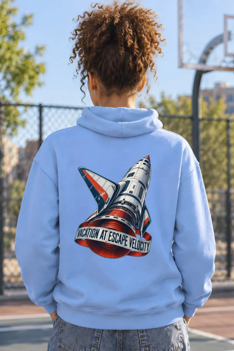 "Vacation at Escape Velocity" Heavy Blend Unisex Pullover Hoodie