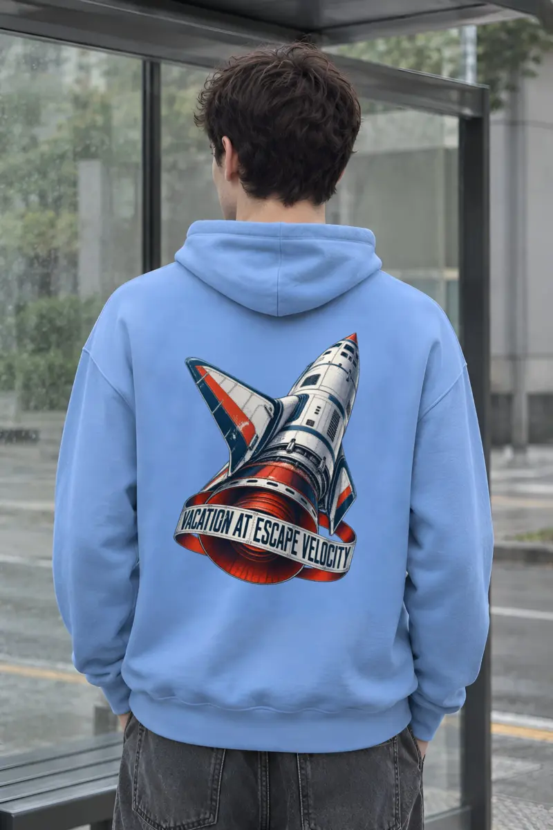 “Vacation at Escape Velocity” Heavy Blend Unisex Pullover Hoodie