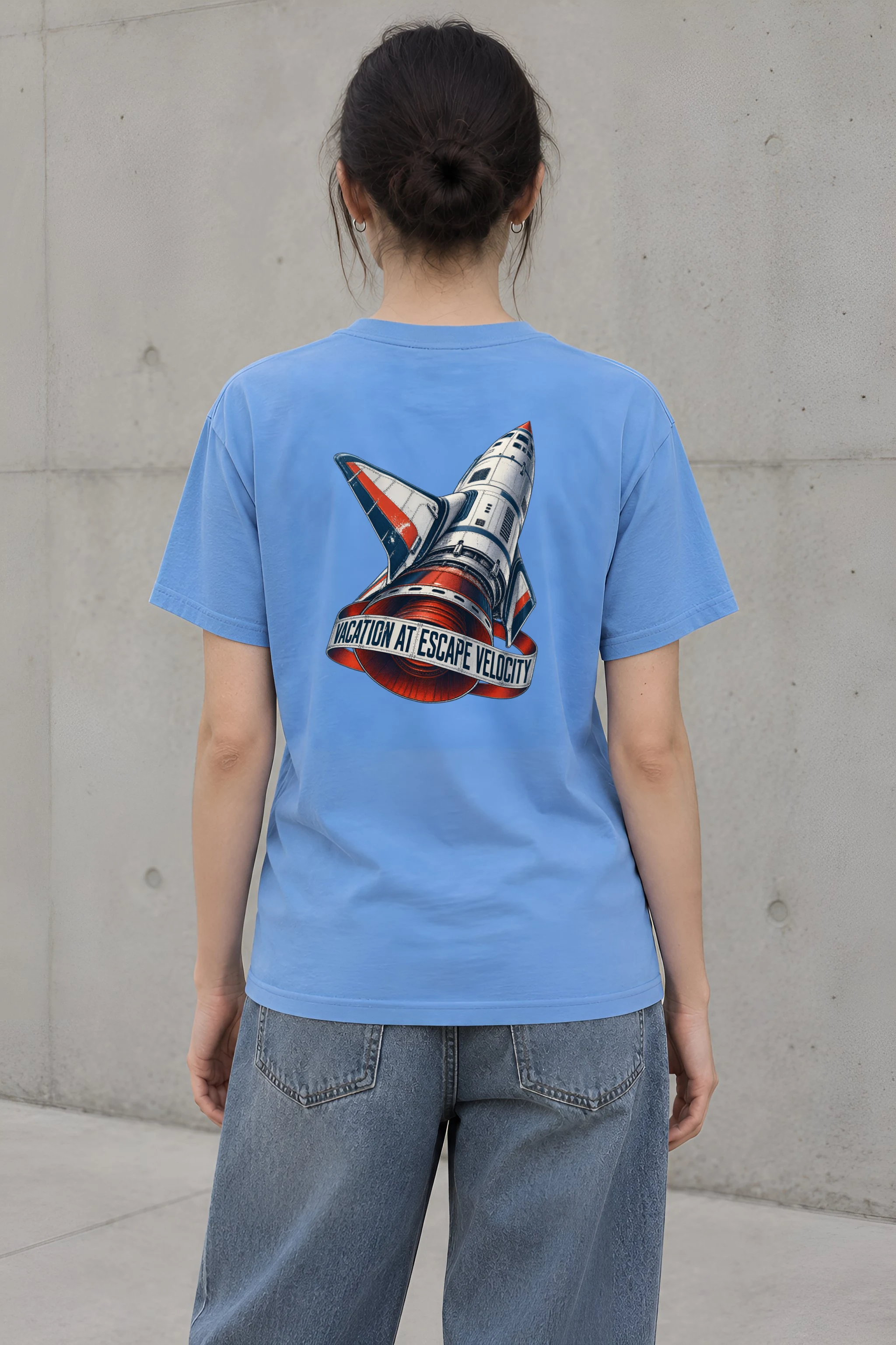 "Vacation At Escape Velocity" Heavyweight Unisex Crewneck T-shirt
