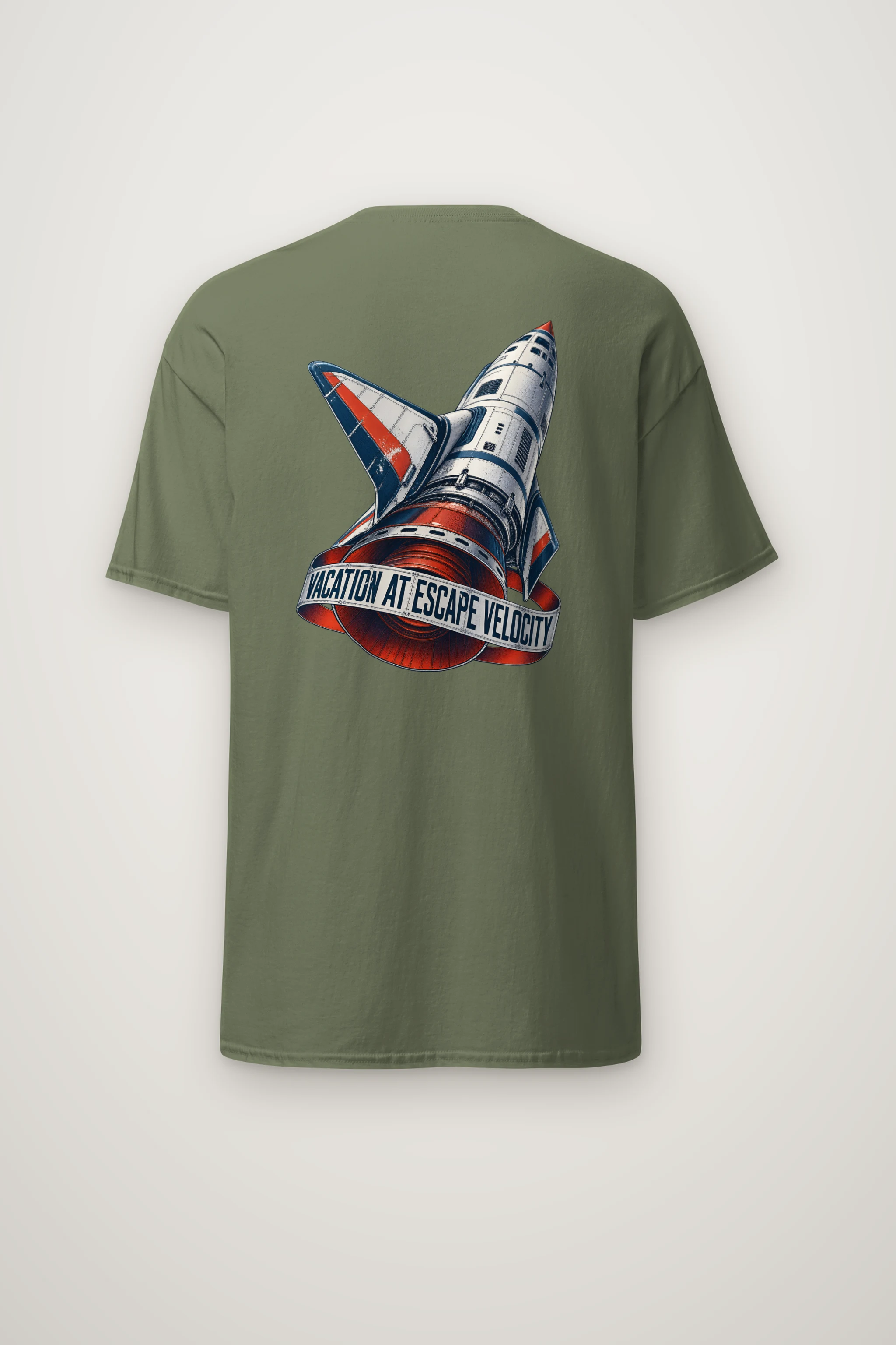 "Vacation At Escape Velocity" Heavyweight Unisex Crewneck T-shirt