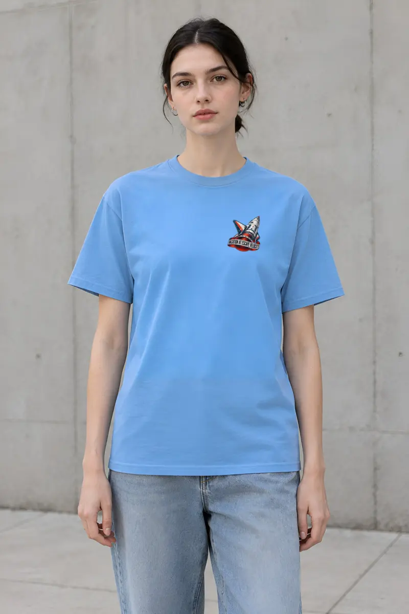 "Vacation At Escape Velocity" Heavyweight Unisex Crewneck T-shirt
