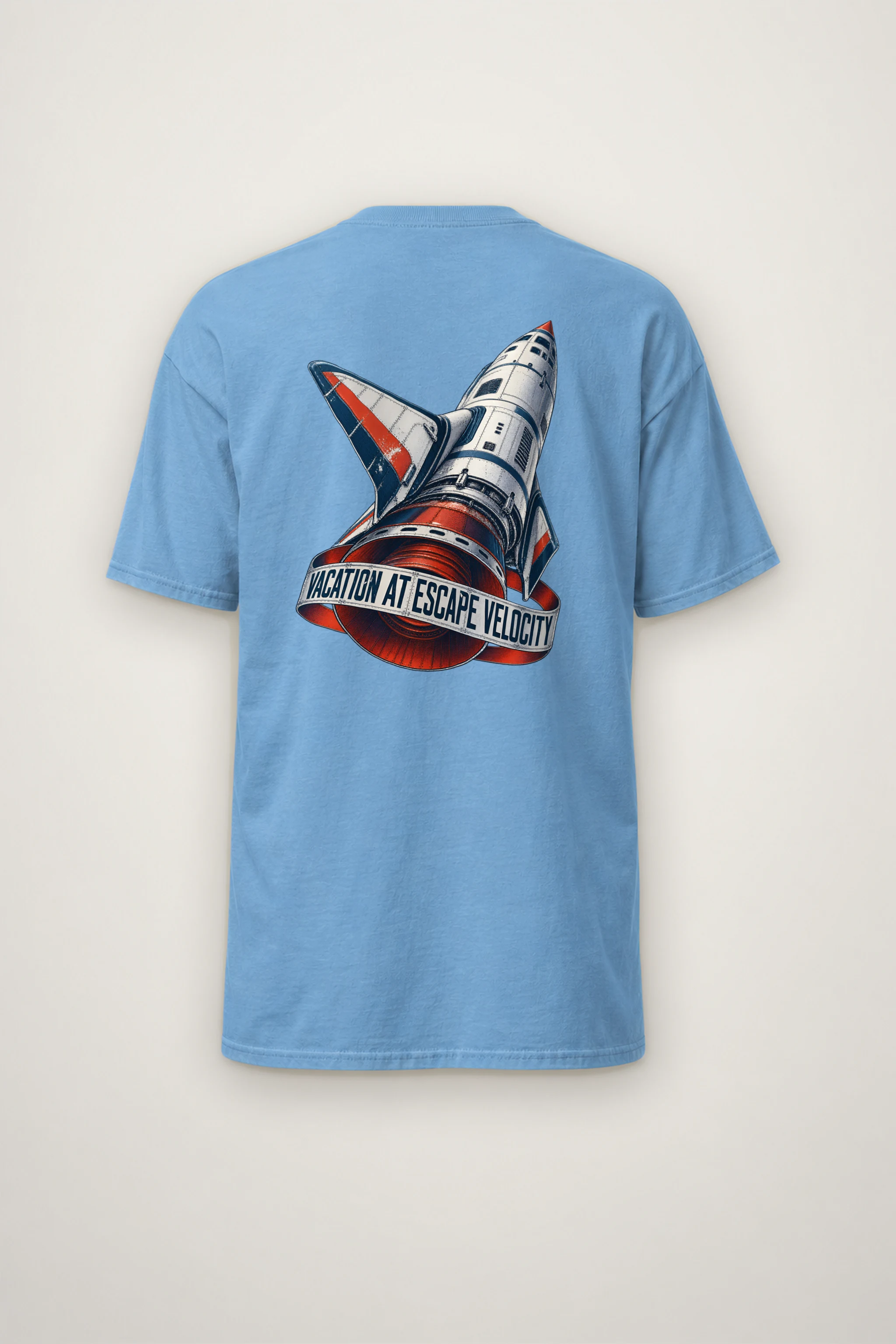 "Vacation At Escape Velocity" Heavyweight Unisex Crewneck T-shirt