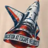 "Vacation at Escape Velocity" Men's Oversized Heavyweight Crewneck T-Shirt