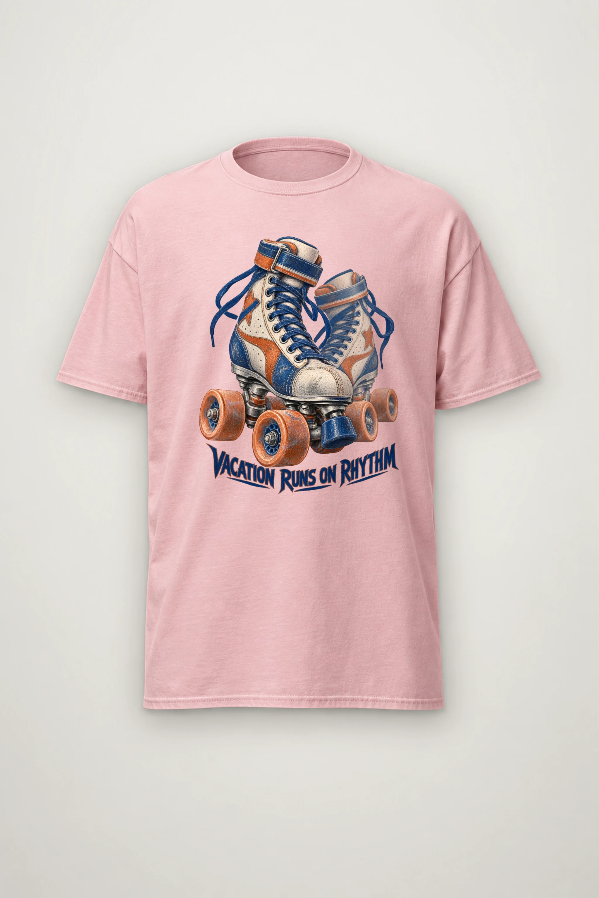 "Vacation Runs on Rhythm" Heavyweight Unisex Crewneck T-shirt