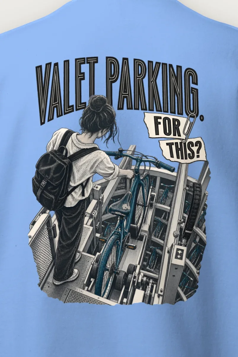 "Valet Parking For This" Heavy Blend Unisex Crewneck Sweatshirt - the graphic up close
