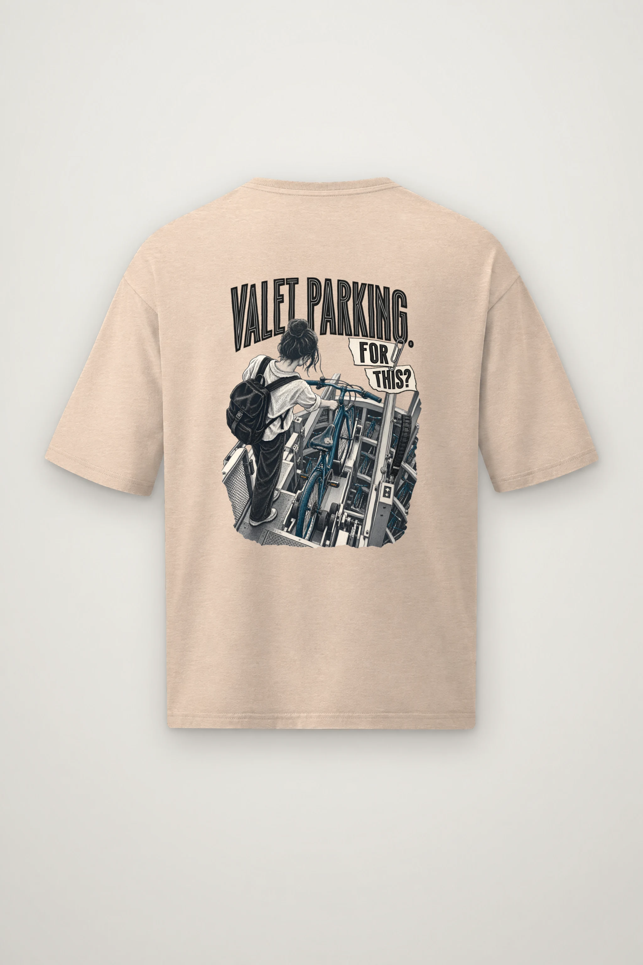 "Valet Parking For This" Men's Oversized Heavyweight Crewneck T-Shirt