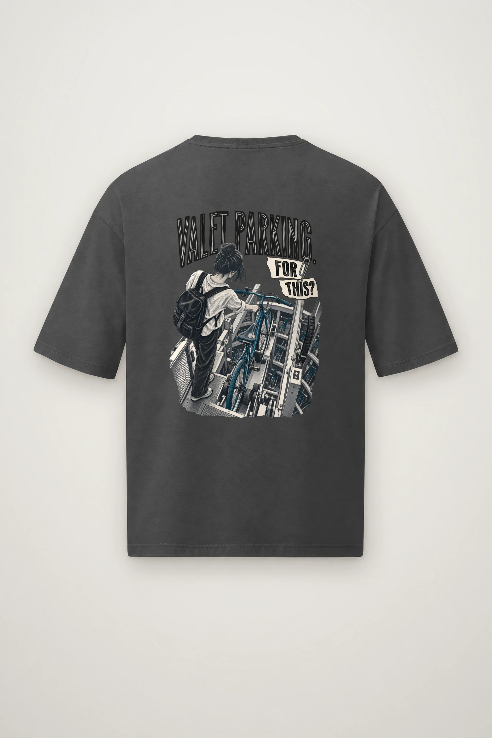 "Valet Parking For This" Men's Oversized Heavyweight Crewneck T-Shirt