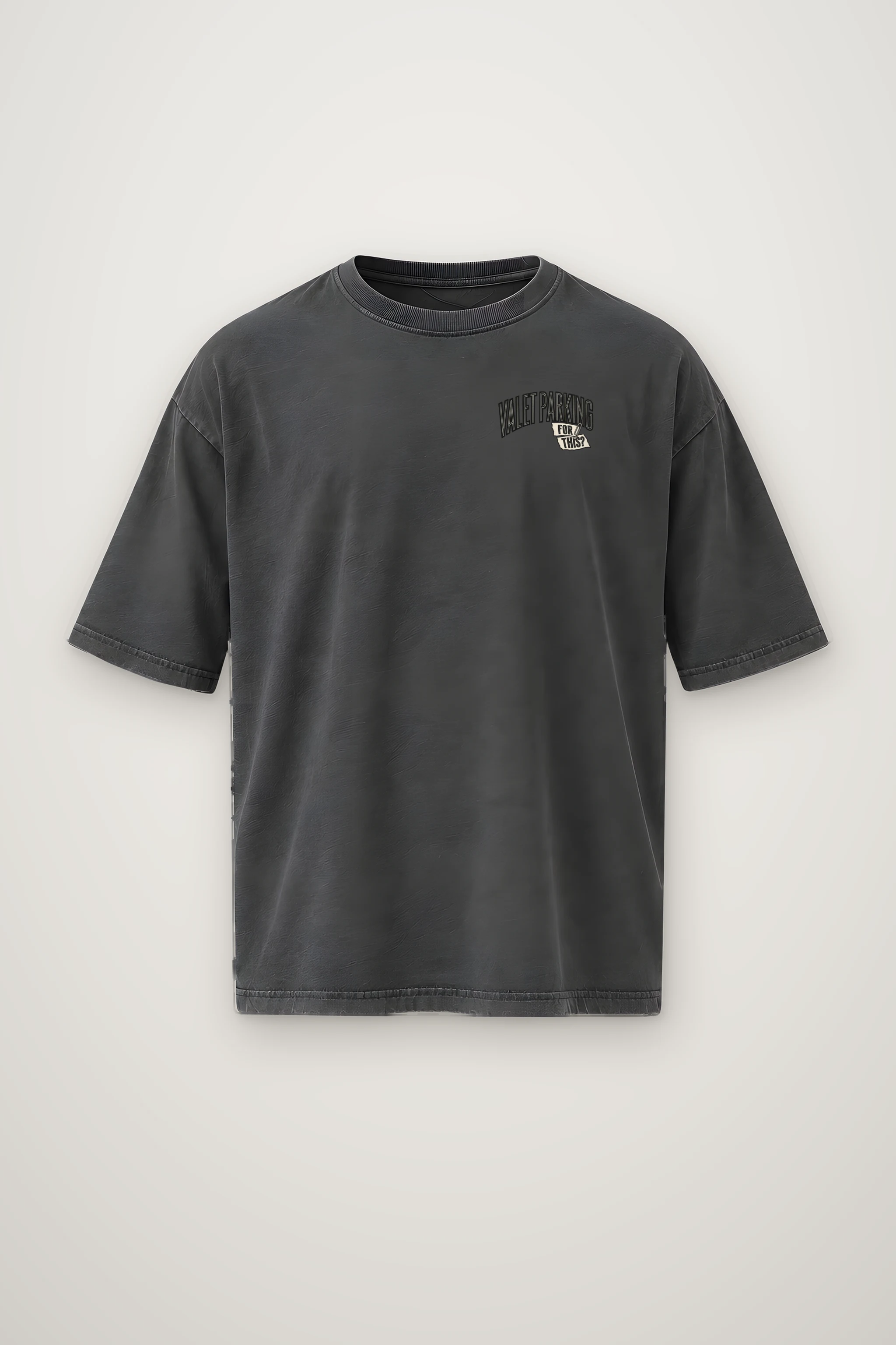"Valet Parking For This" Men's Oversized Heavyweight Crewneck T-Shirt
