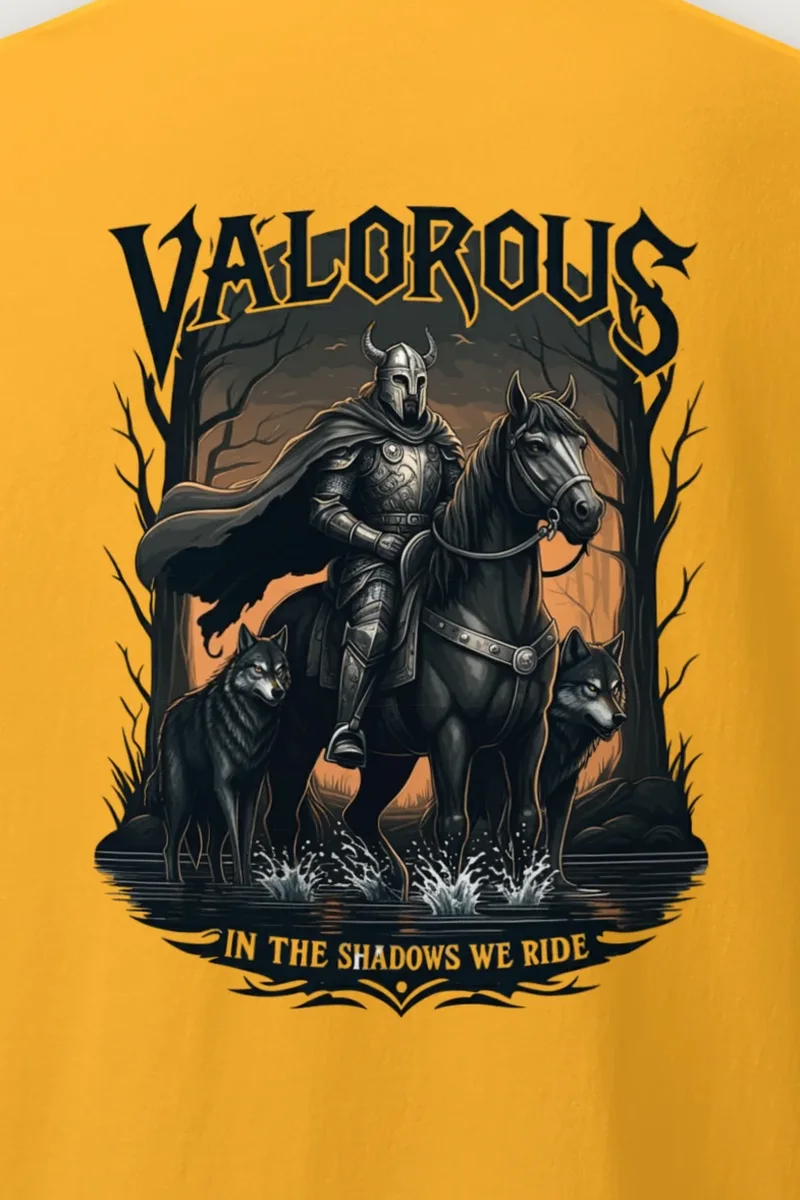 "Valorous Shadows" Heavyweight Unisex Crewneck T-shirt