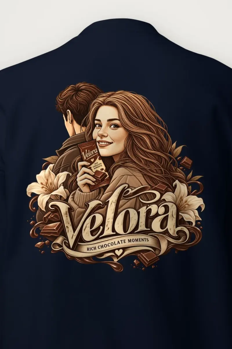 "Velora Chocolate Moments" Heavy Blend Unisex Crewneck Sweatshirt