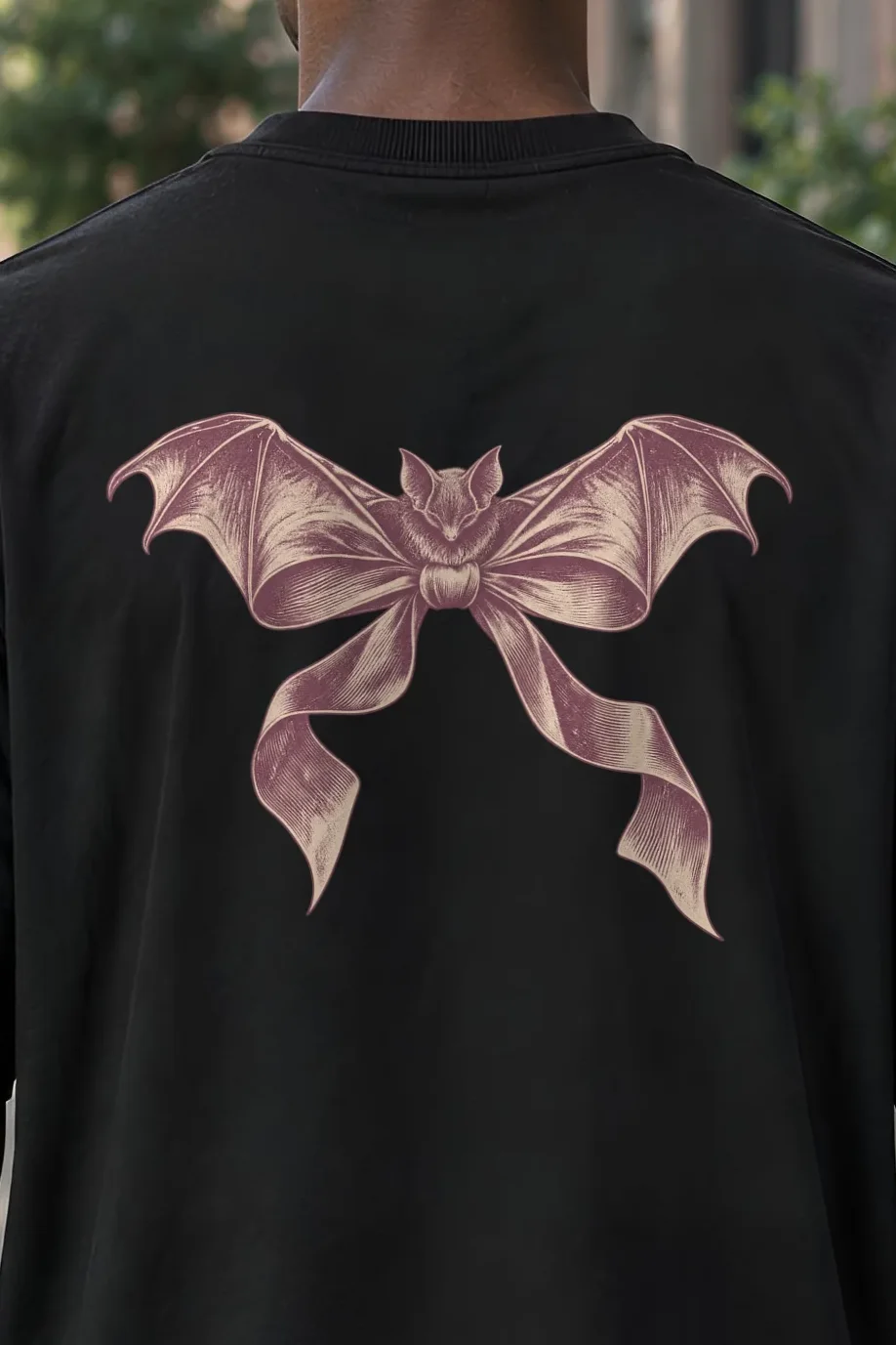 "Velvet Wings" Men’s Oversized Heavyweight Crewneck T-Shirt