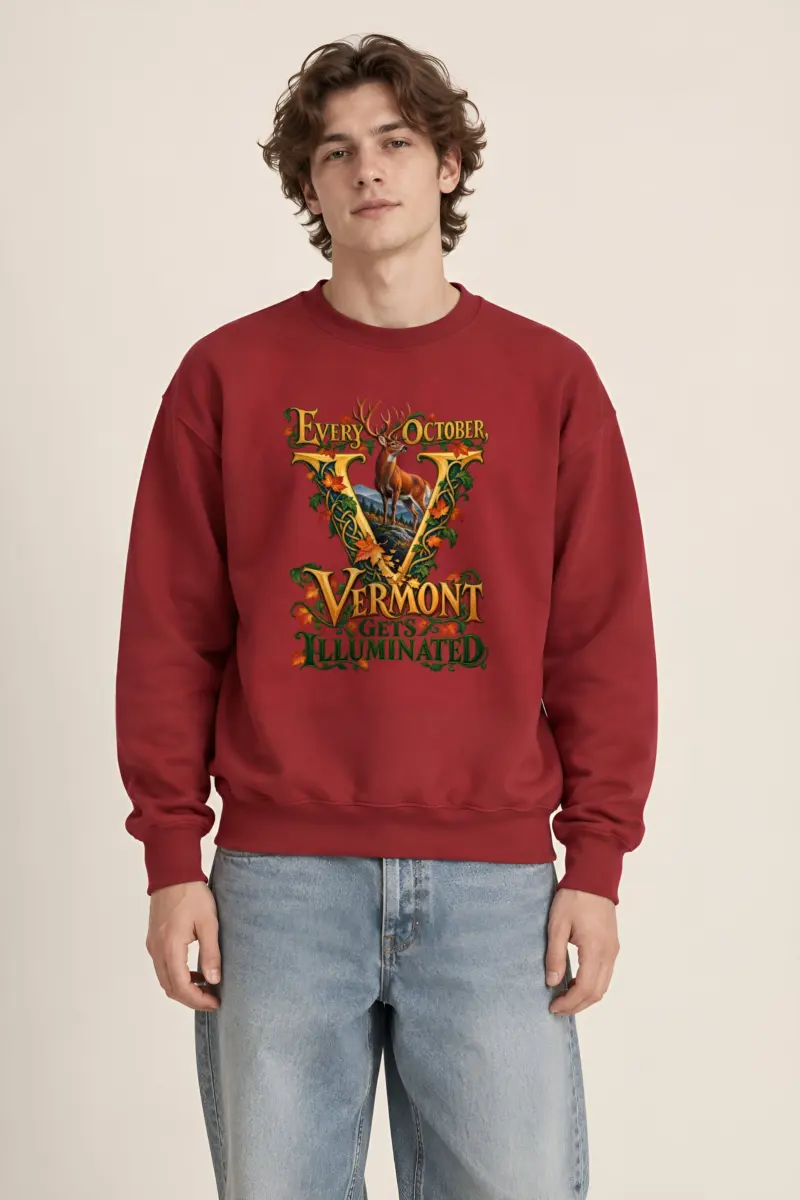 "Vermont Gets Illuminated" Heavy Blend Unisex Crewneck Sweatshirt